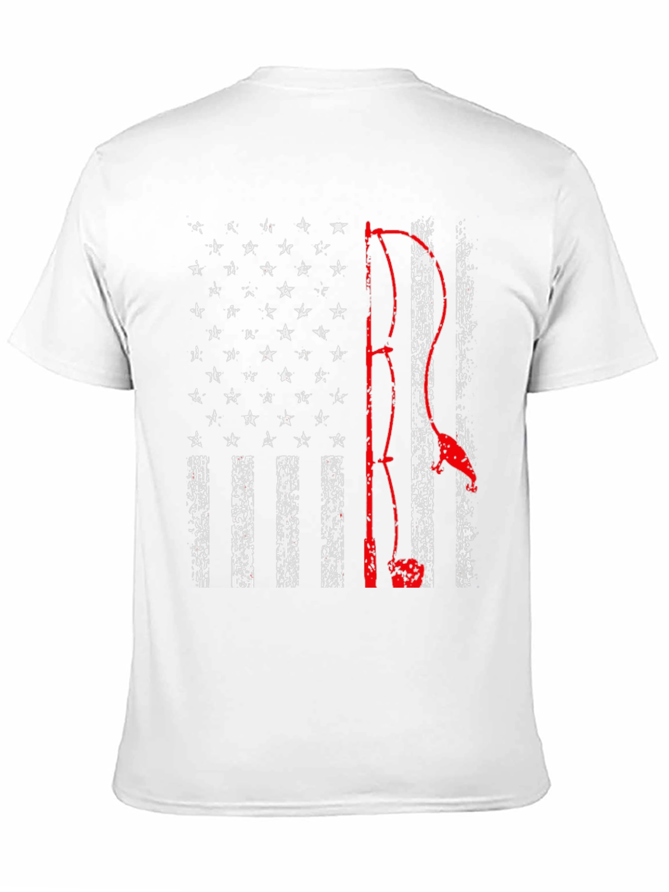 Fishing American Flag Graphic Tee