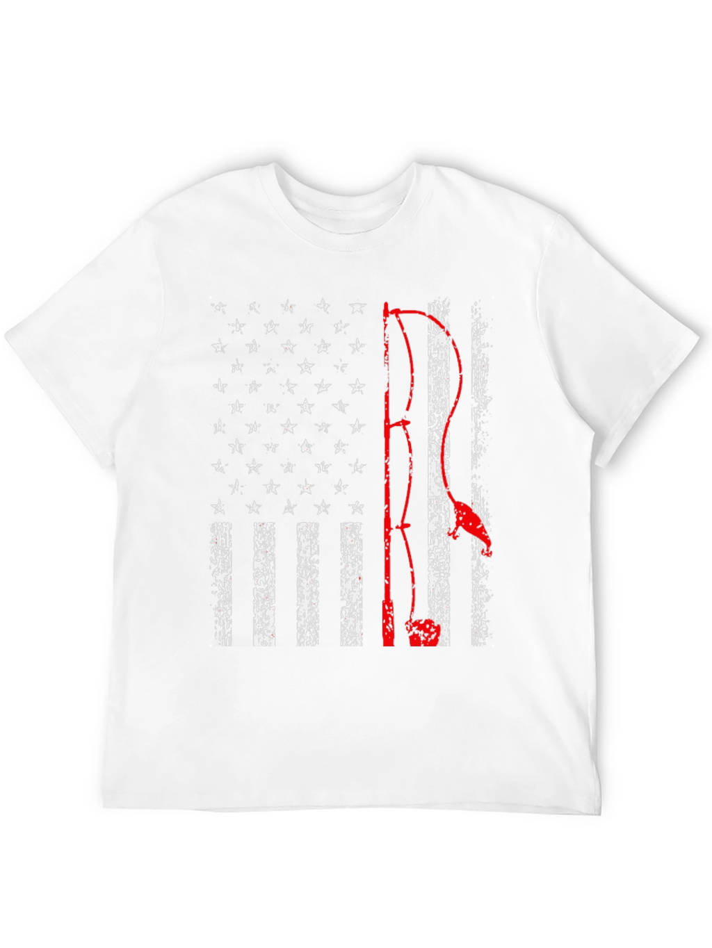 Fishing American Flag Graphic Tee