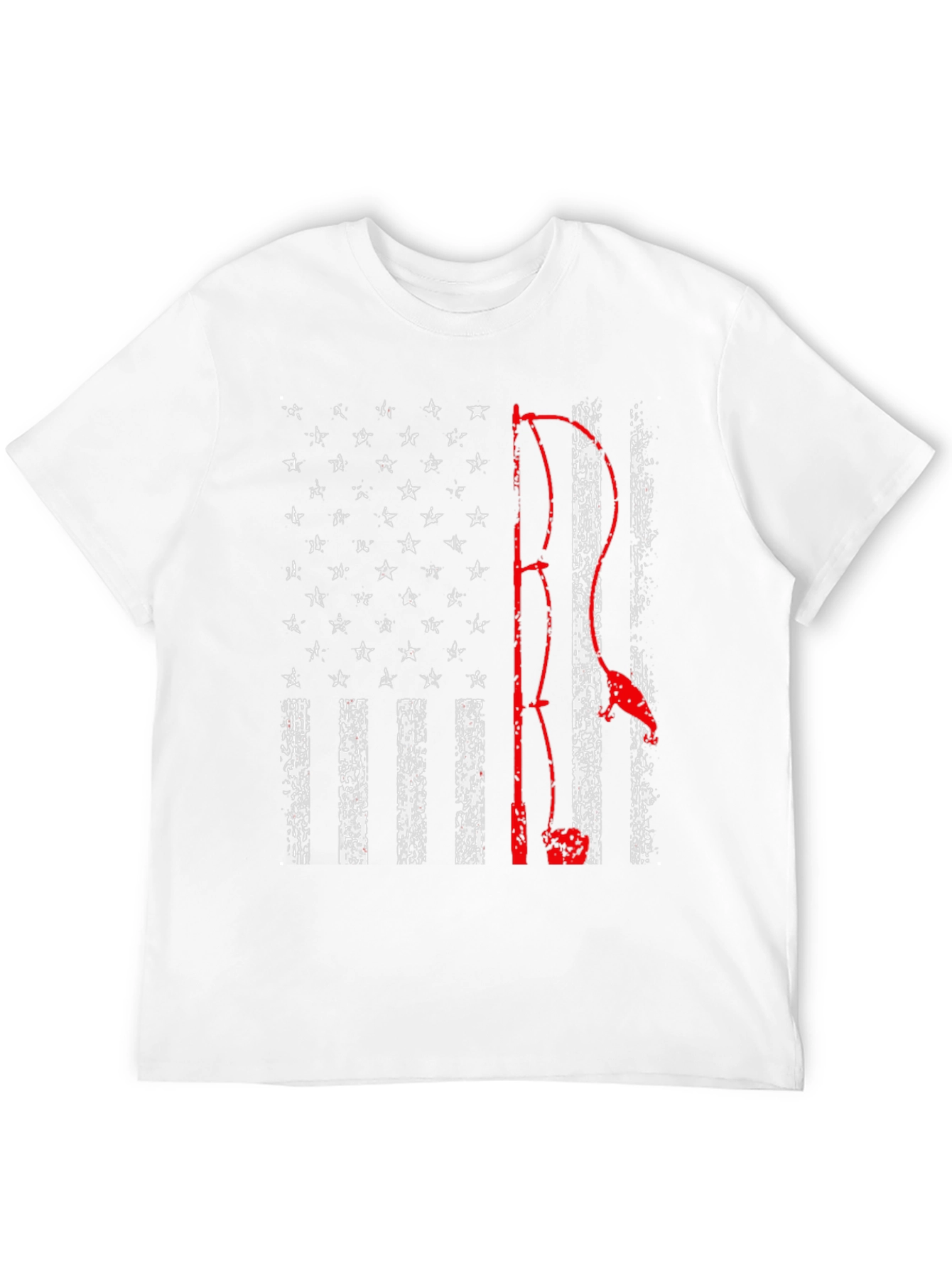 Fishing American Flag Graphic Tee