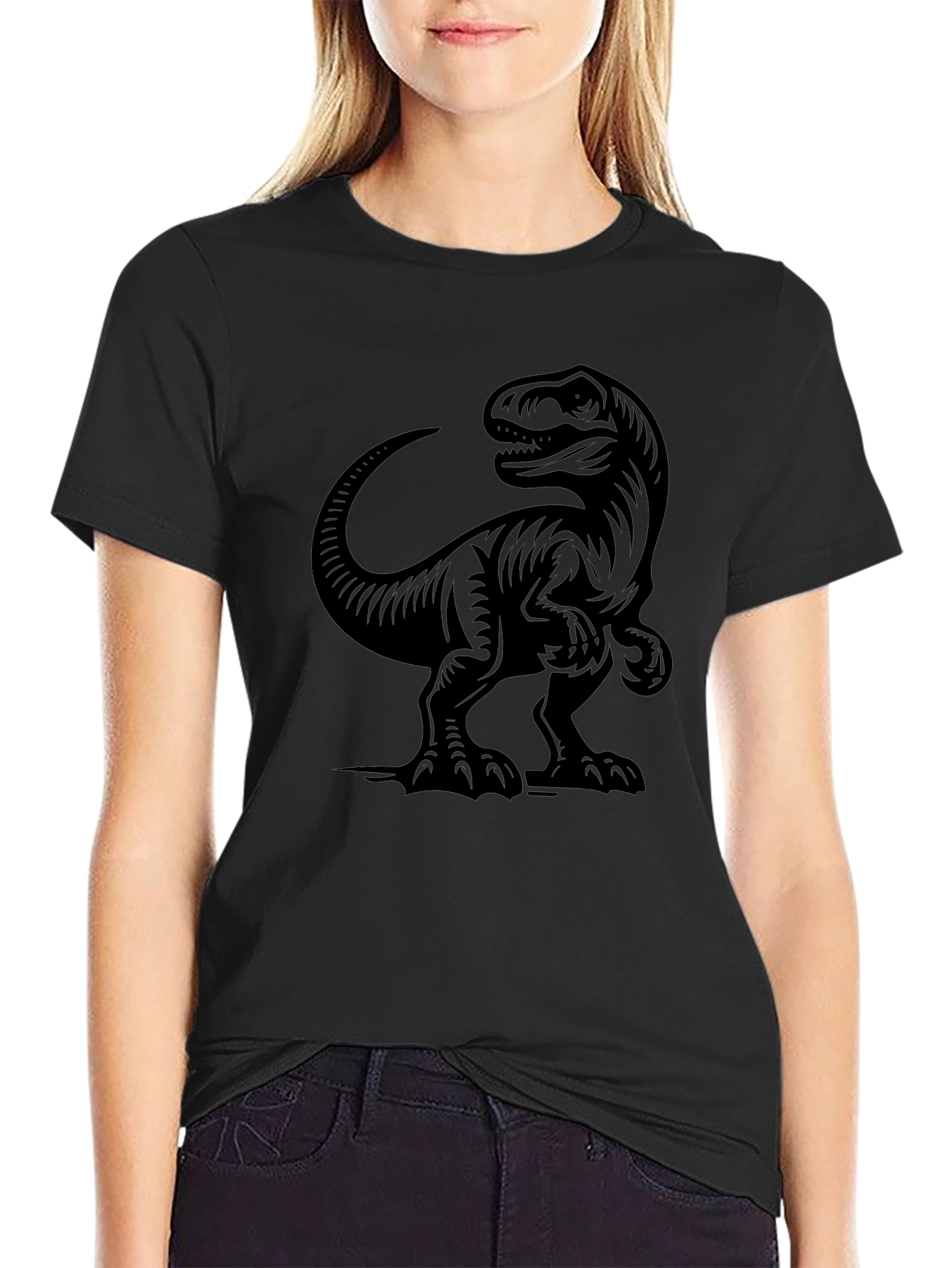Dinosaur Graphic Black T-Shirt
