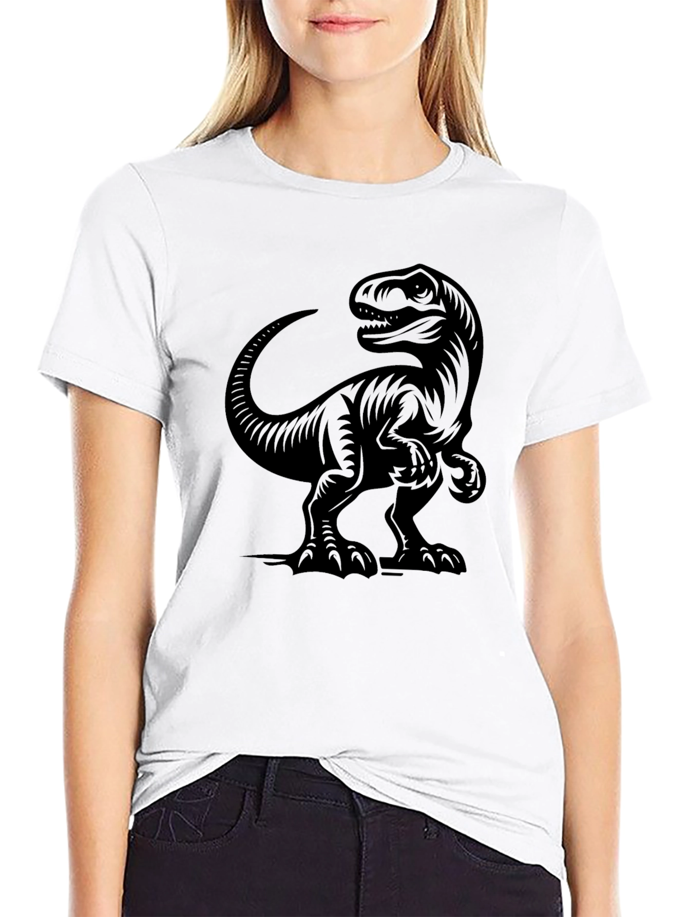 Dinosaur Graphic Black T-Shirt