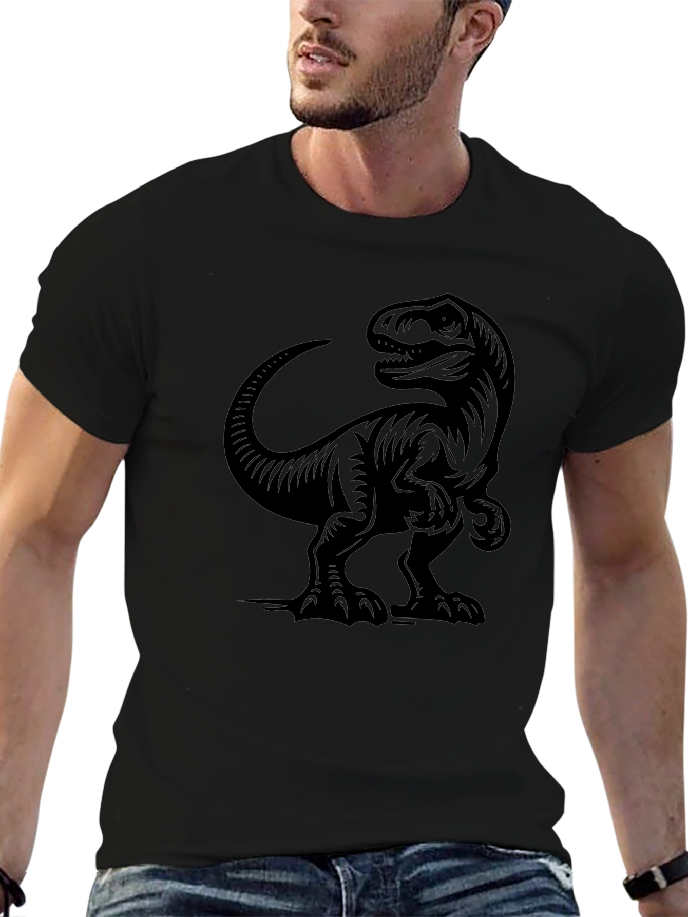 Dinosaur Graphic Black T-Shirt