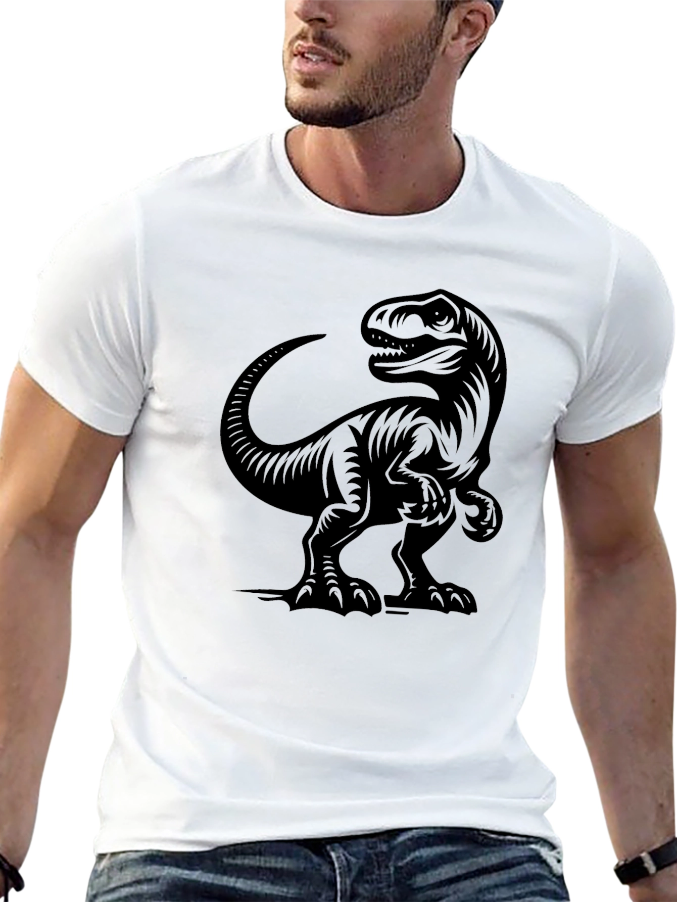 Dinosaur Graphic Black T-Shirt