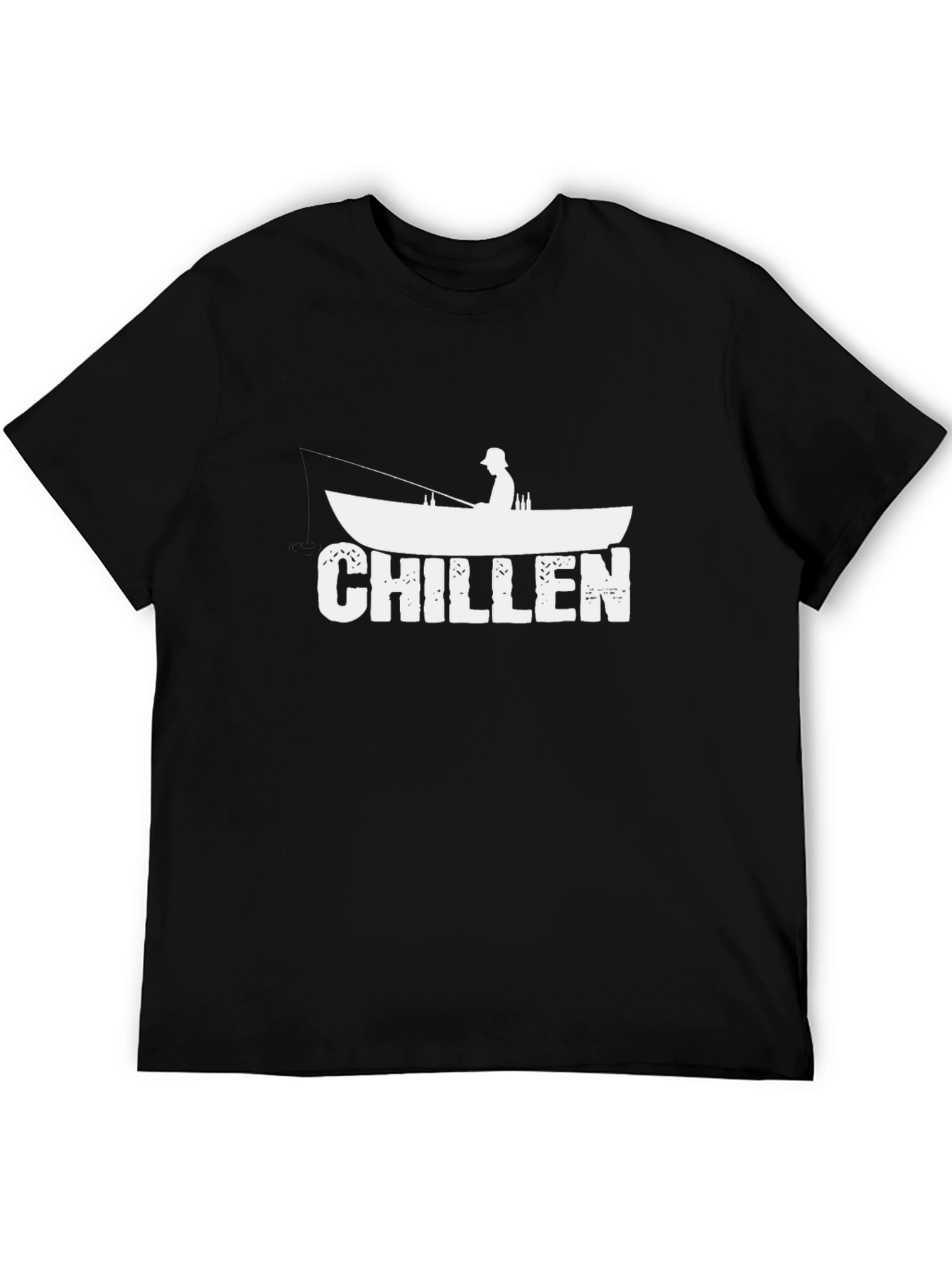 Chillen Fishing Boat Graphic T-Shirt - Relax in Style