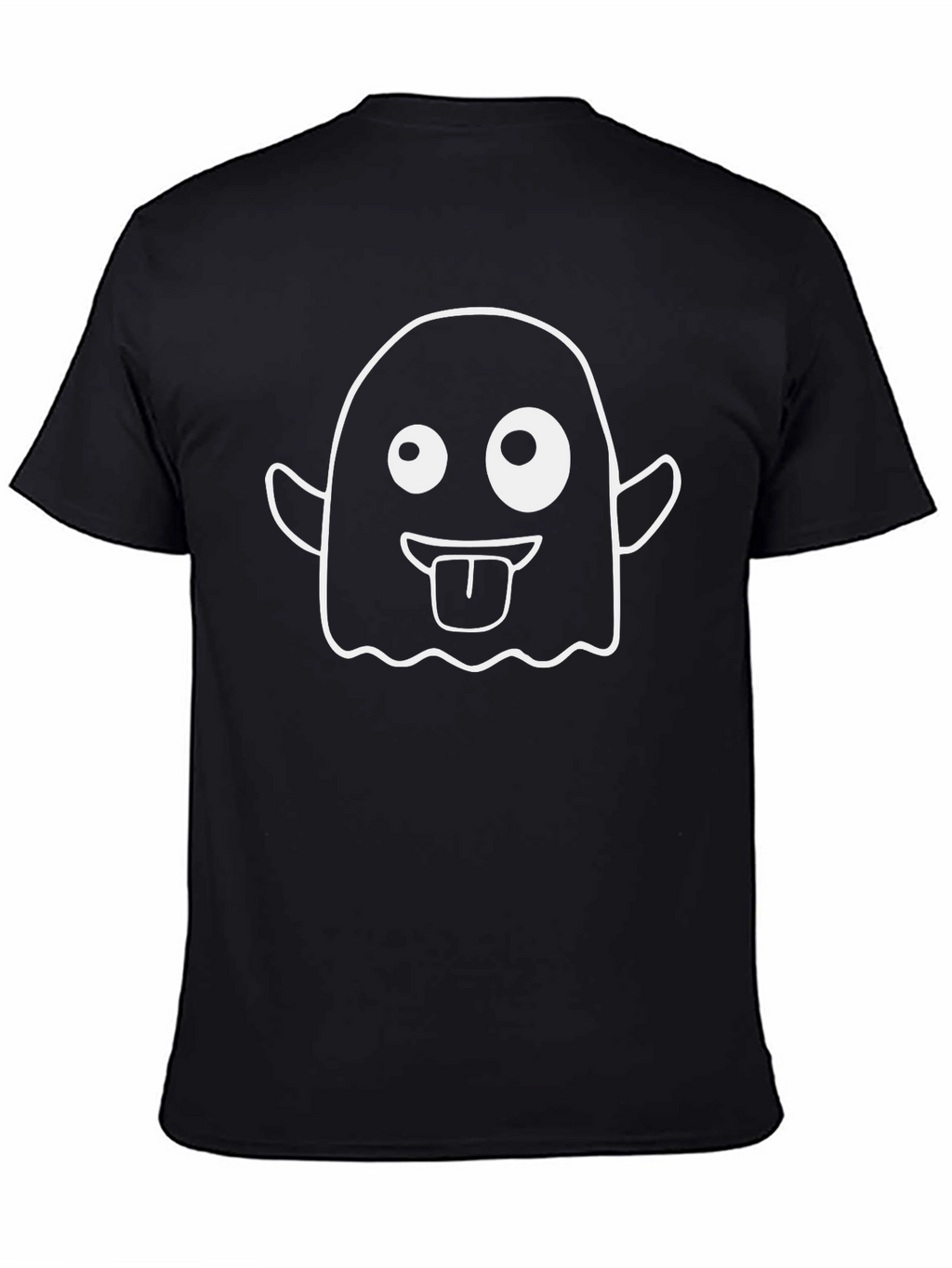 Funny Ghost Graphic Tee - Halloween Black T-Shirt