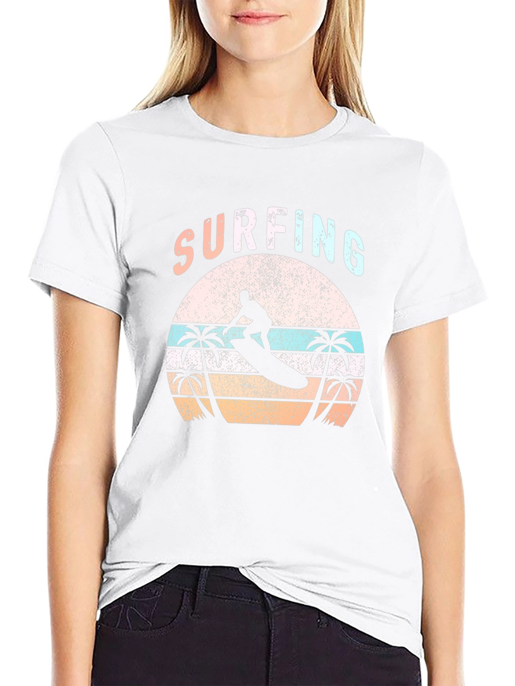Surfing Graphic Tee - Retro Beach Vibes
