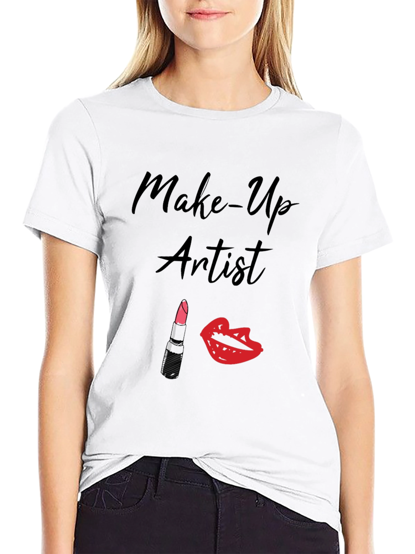 Make-Up Artist Graphic T-Shirt - Black