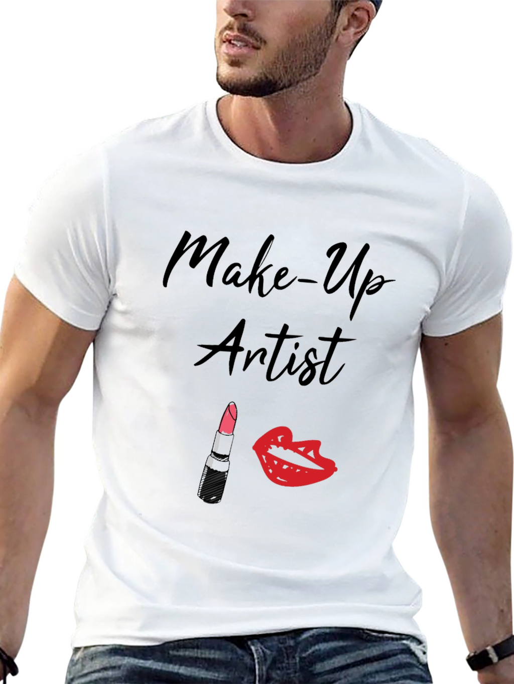 Make-Up Artist Graphic T-Shirt - Black