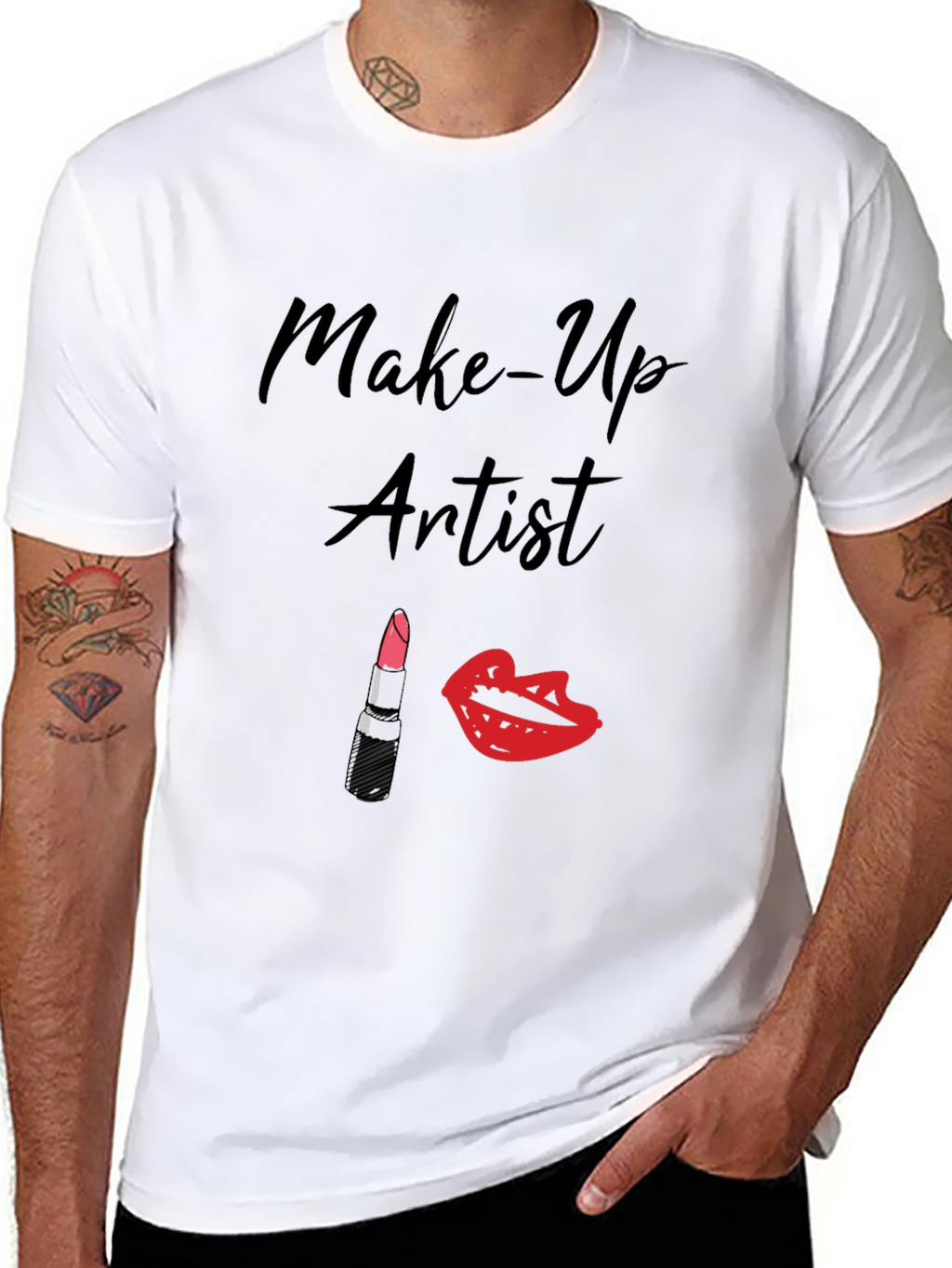 Make-Up Artist Graphic T-Shirt - Black