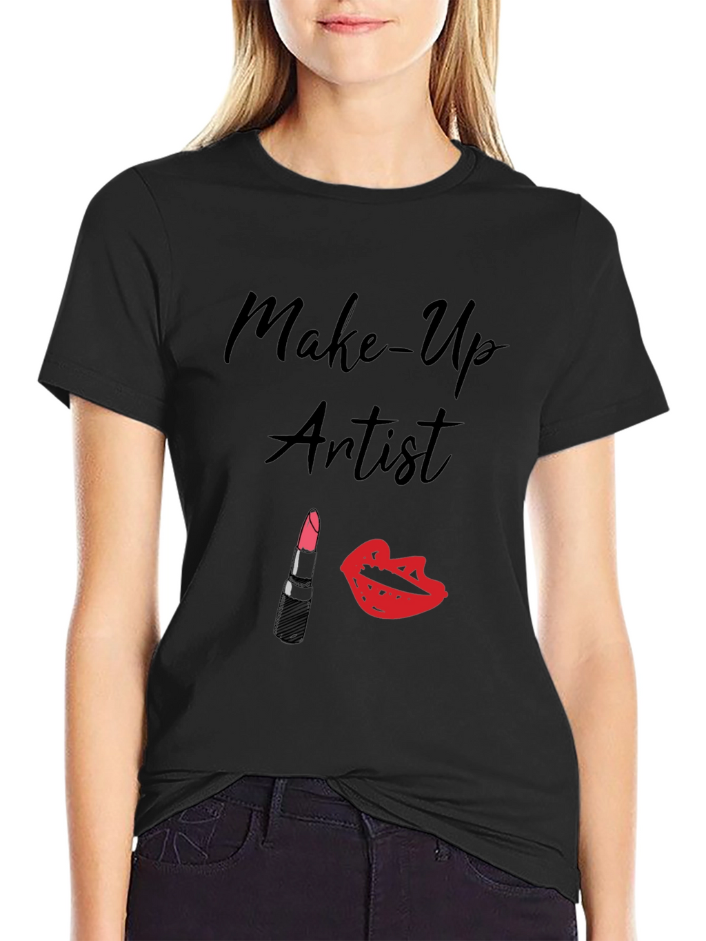 Make-Up Artist Graphic T-Shirt - Black