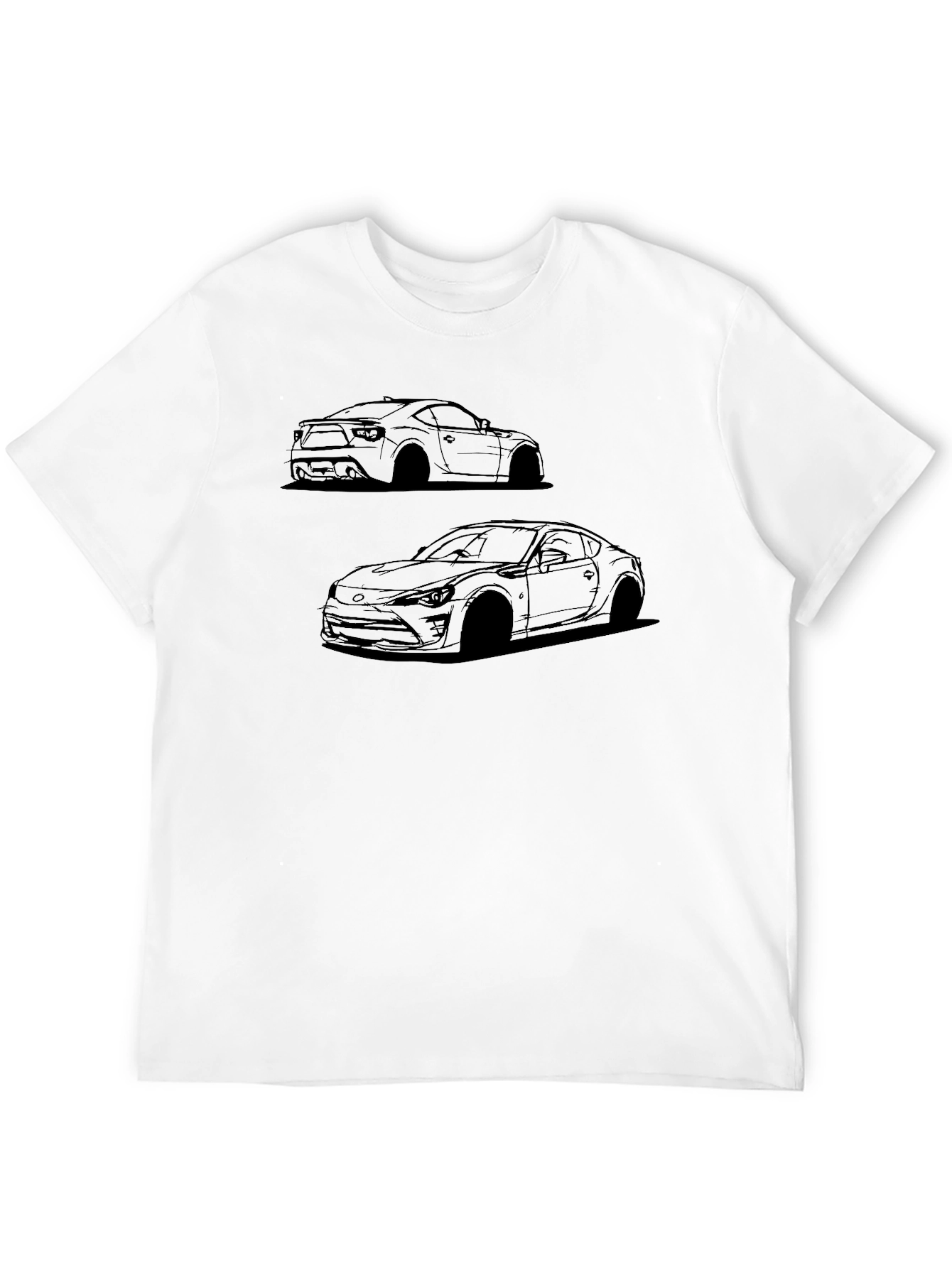 Car Silhouette Graphic Tee - Black