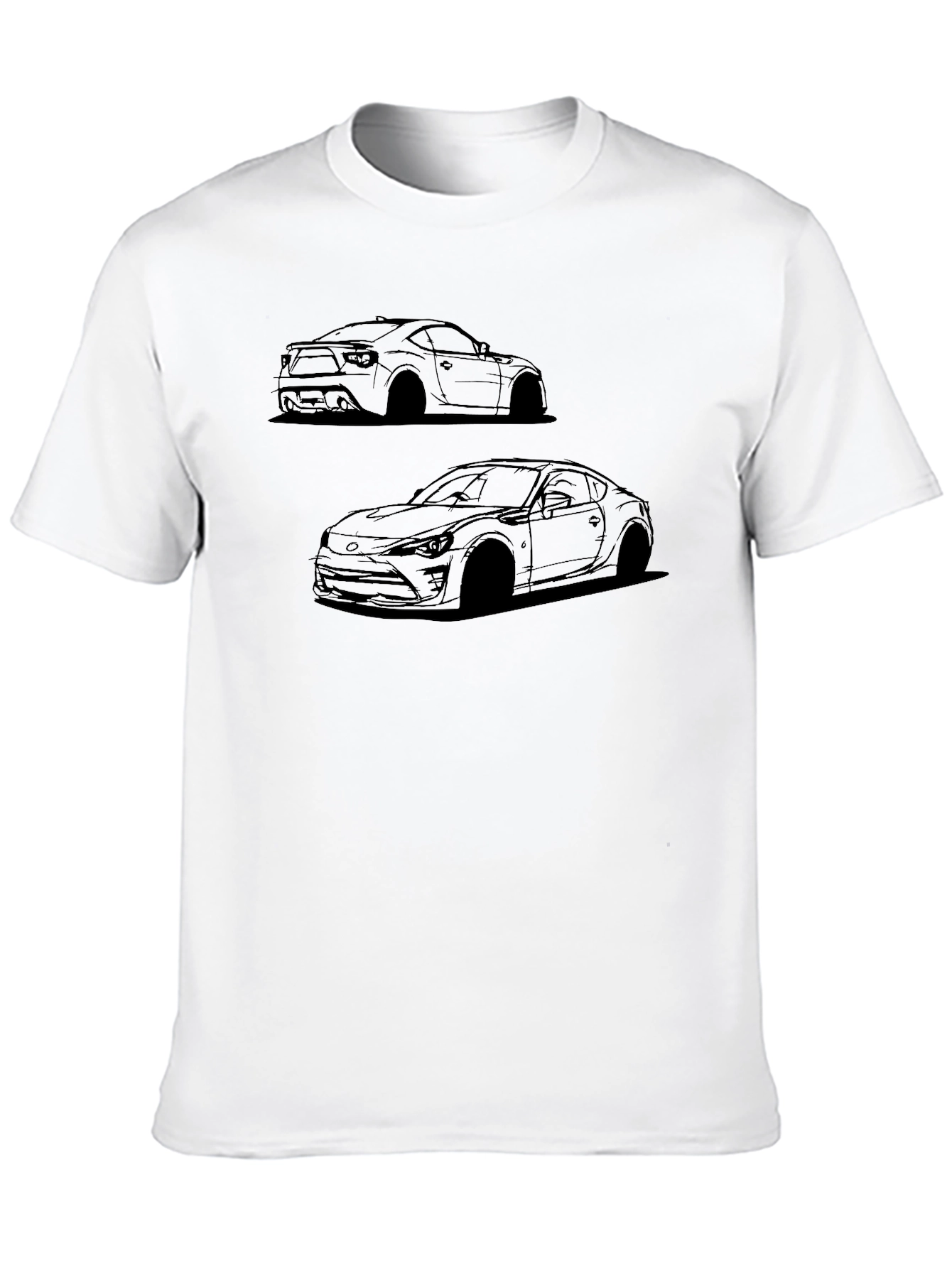 Car Silhouette Graphic Tee - Black