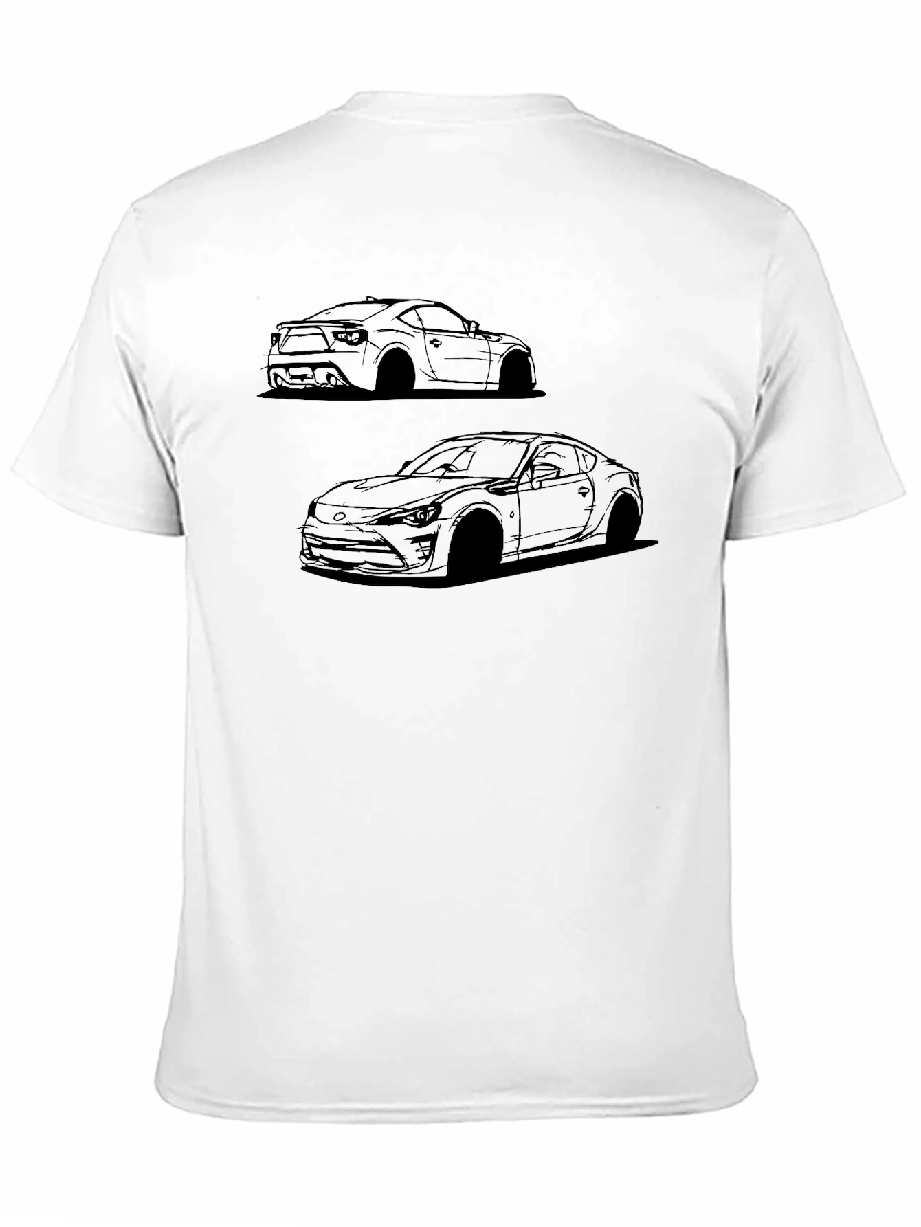 Car Silhouette Graphic Tee - Black