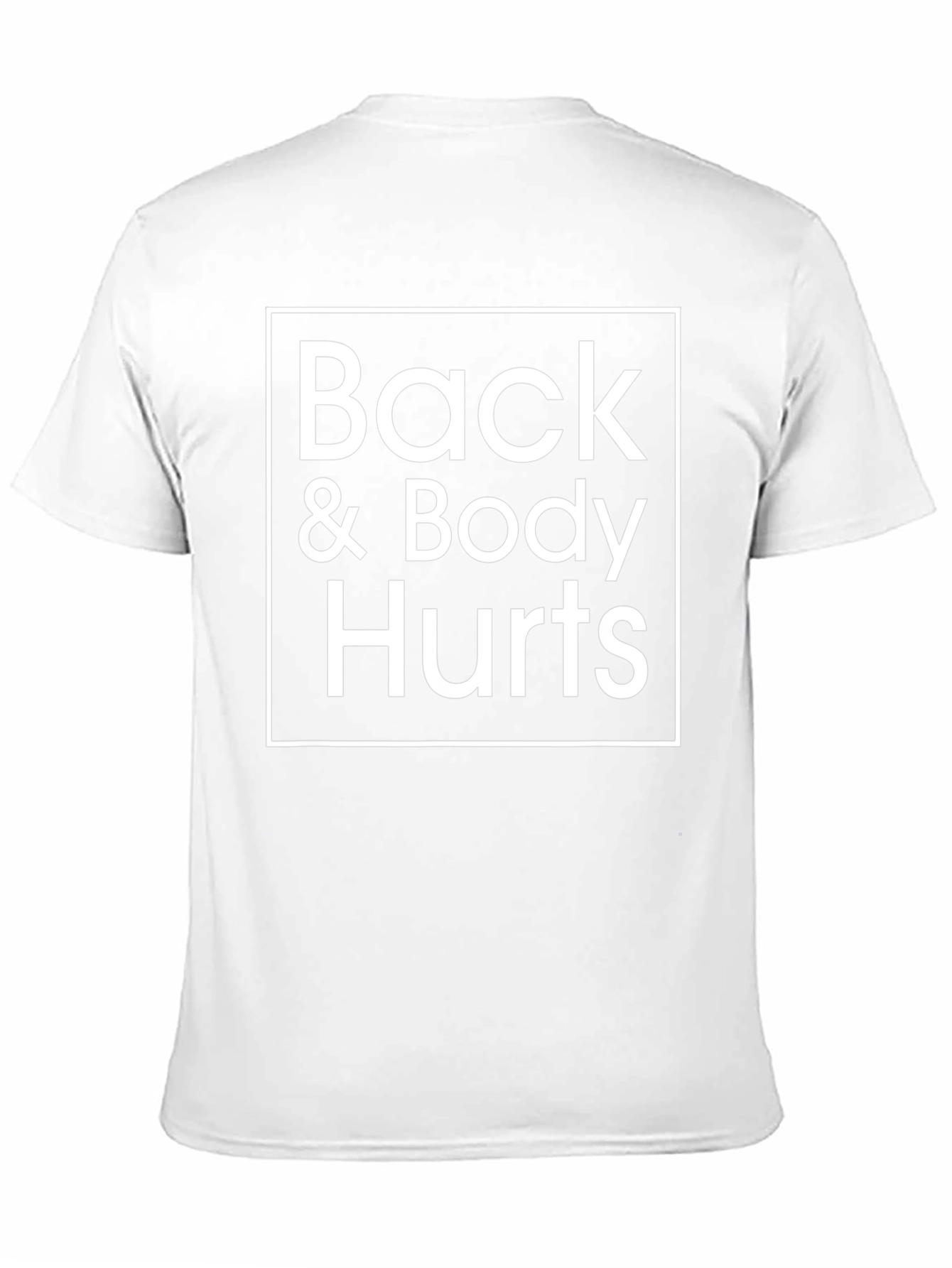 Back & Body Hurts Graphic Tee - Black Casual T-Shirt