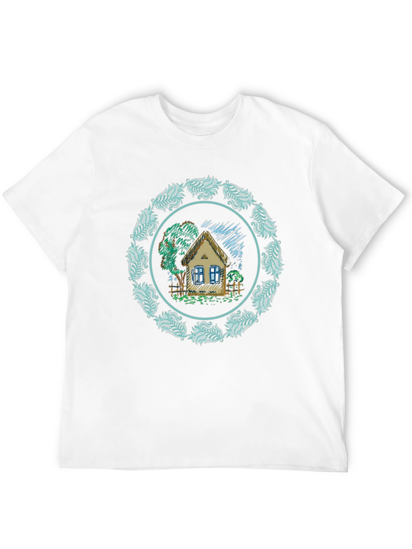 Cottage Circle Graphic T-Shirt