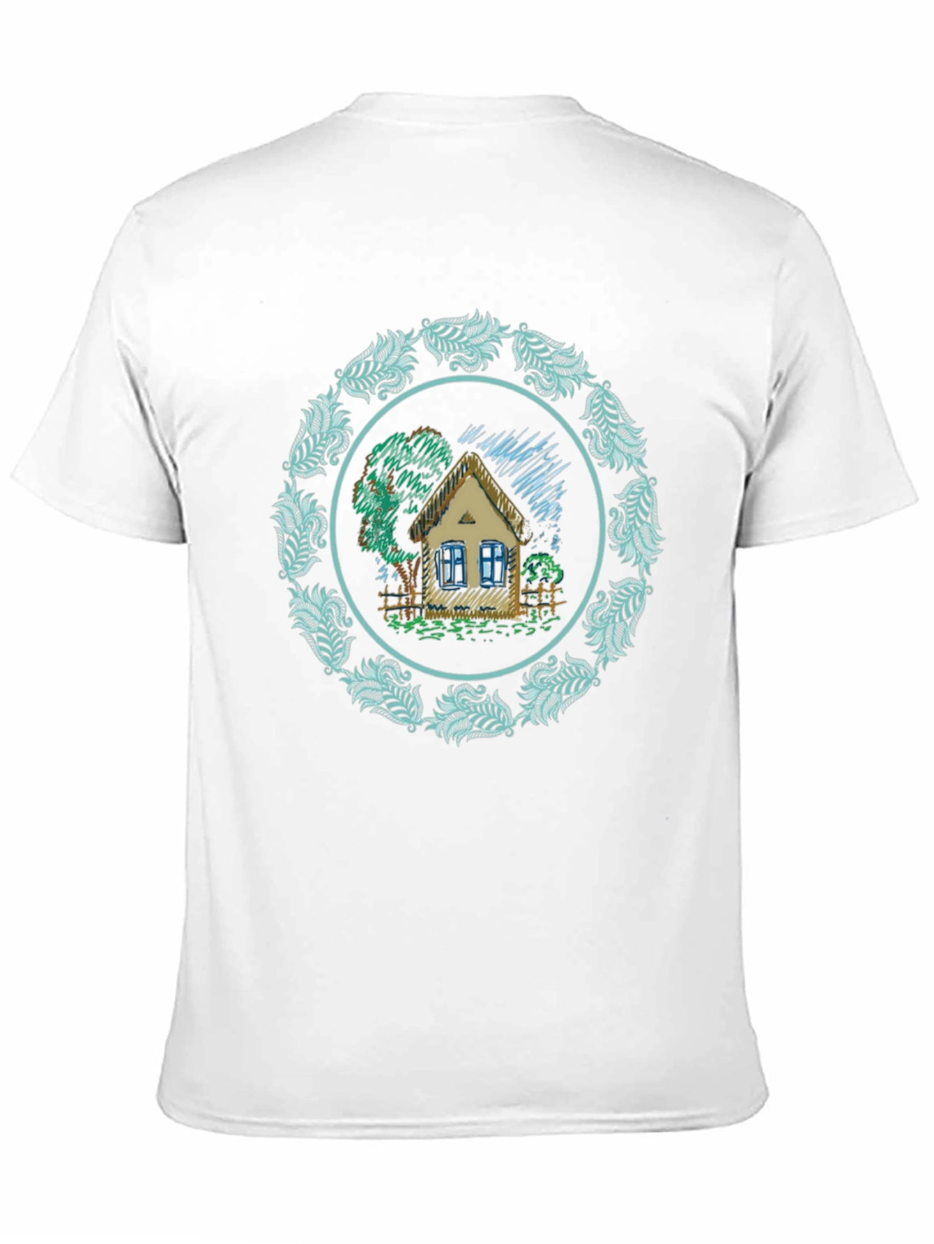 Cottage Circle Graphic T-Shirt