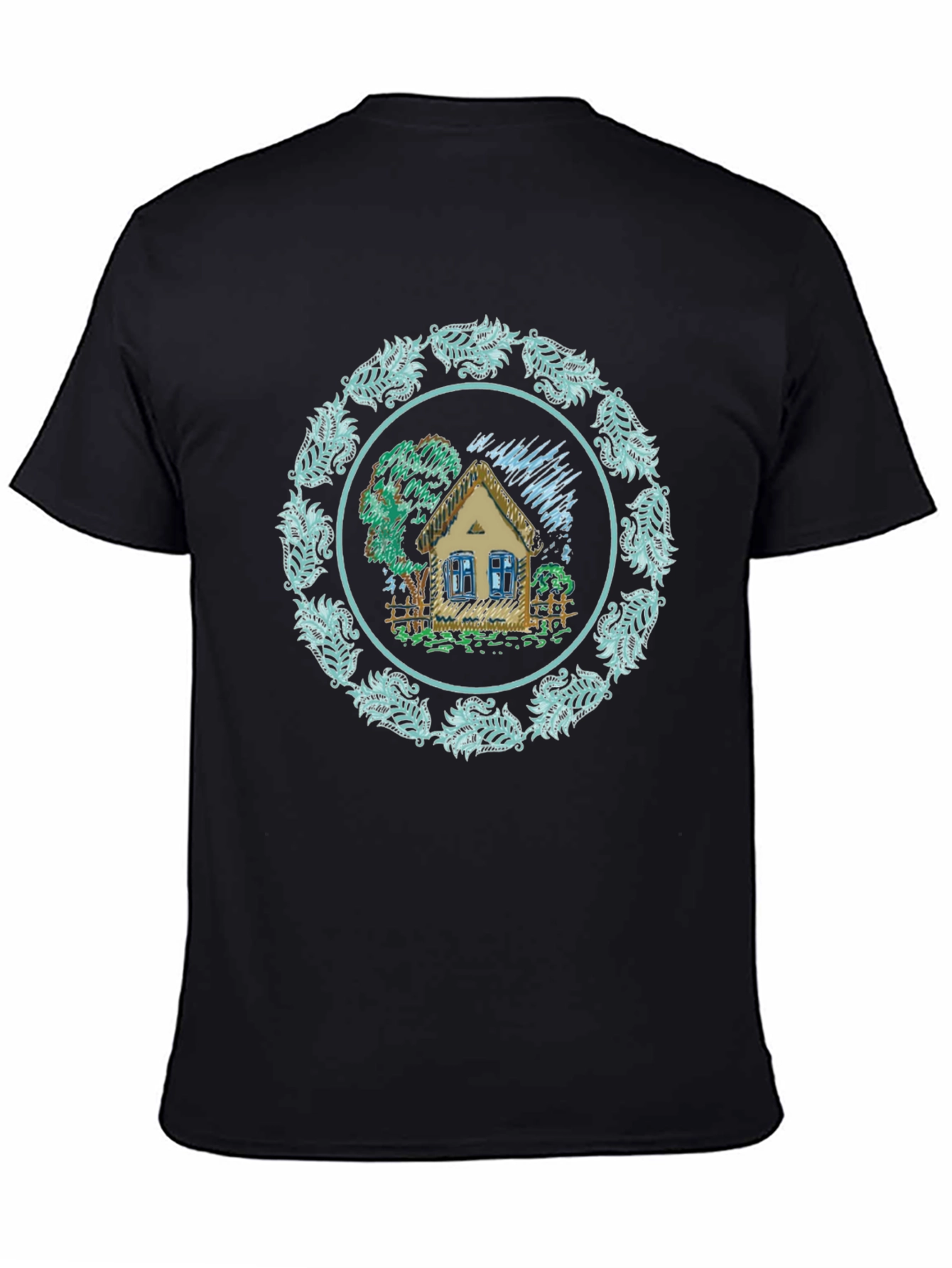 Cottage Circle Graphic T-Shirt