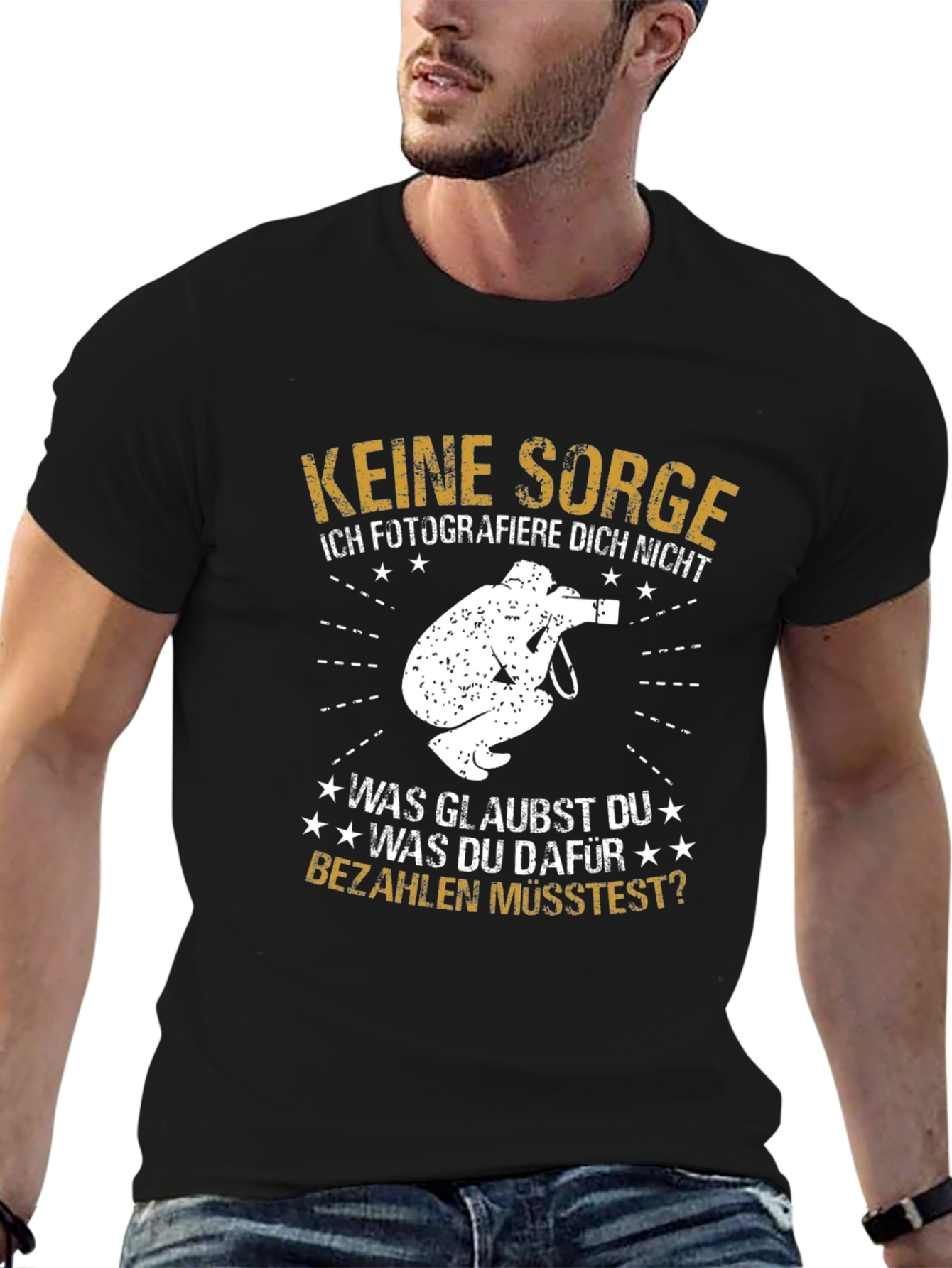 Funny Photographer T-Shirt: Keine Sorge German Humor Tee