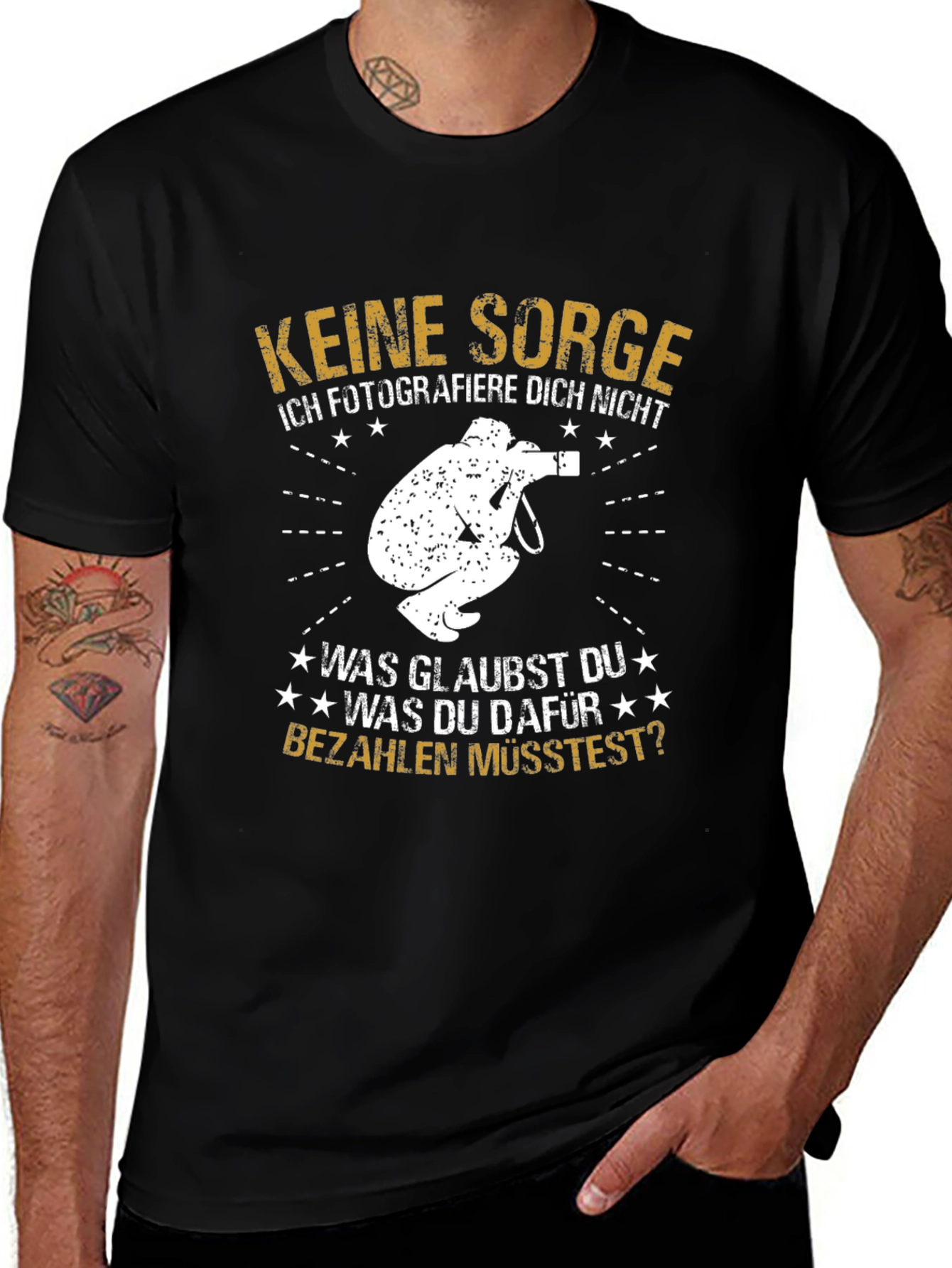 Funny Photographer T-Shirt: Keine Sorge German Humor Tee