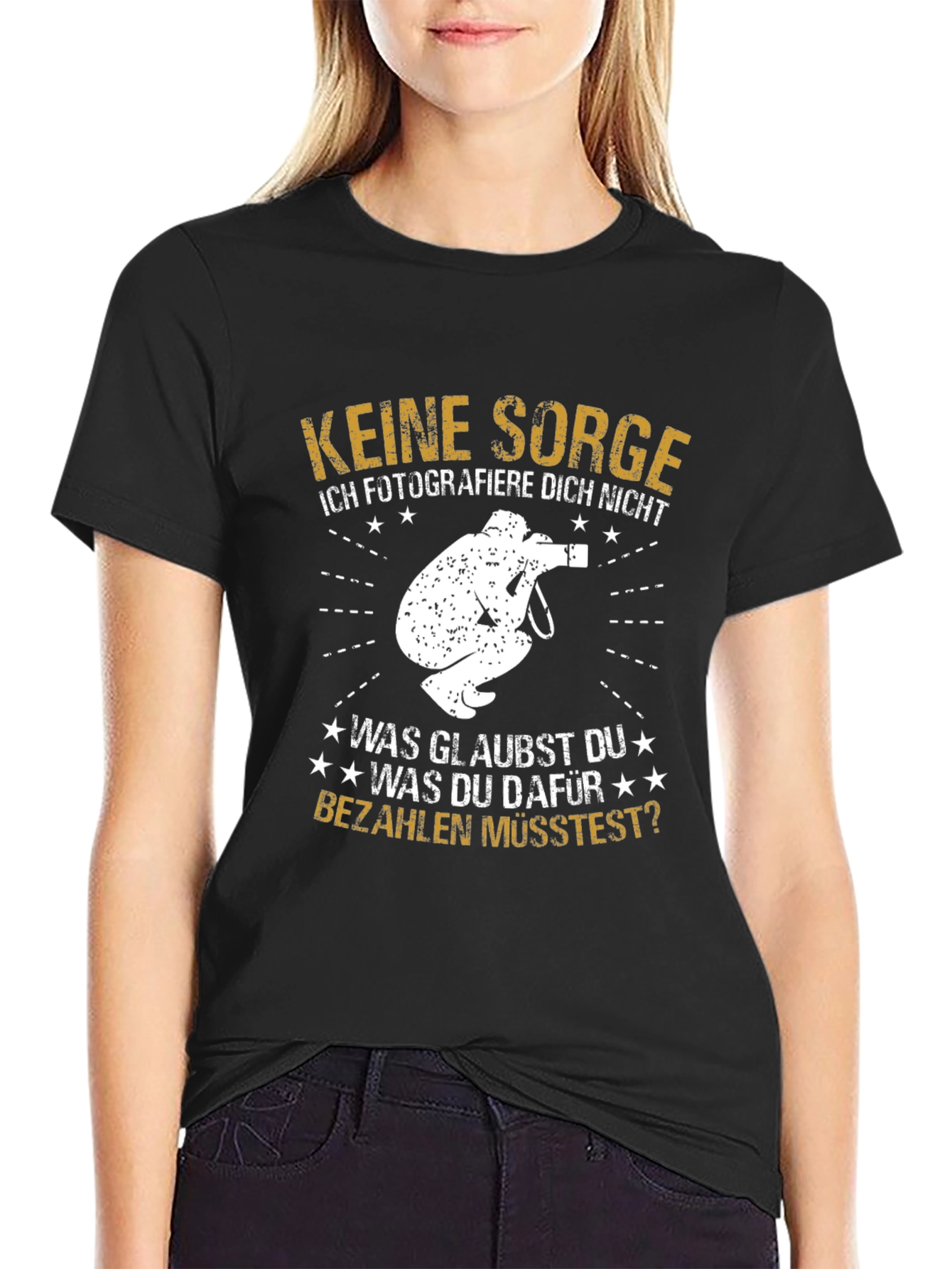 Funny Photographer T-Shirt: Keine Sorge German Humor Tee