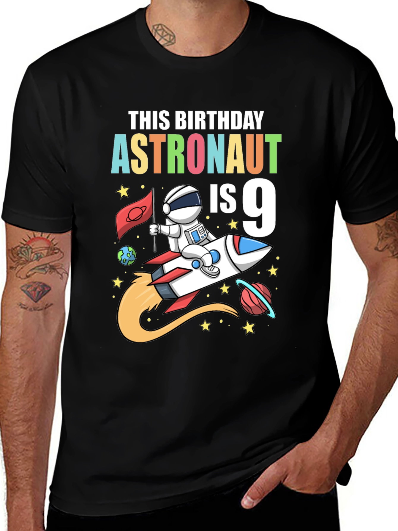 Astronaut 9th Birthday T-Shirt