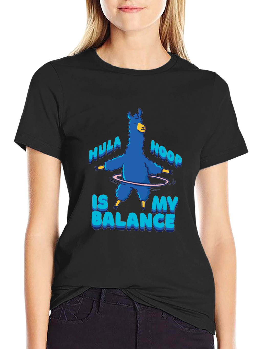 Hula Hoop Llama T-Shirt - Balance in Style