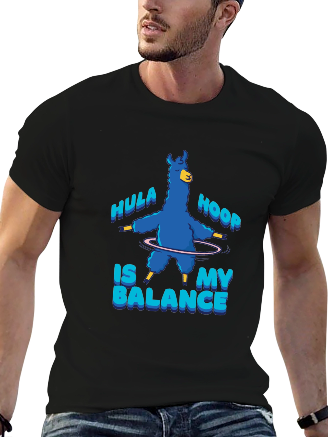 Hula Hoop Llama T-Shirt - Balance in Style
