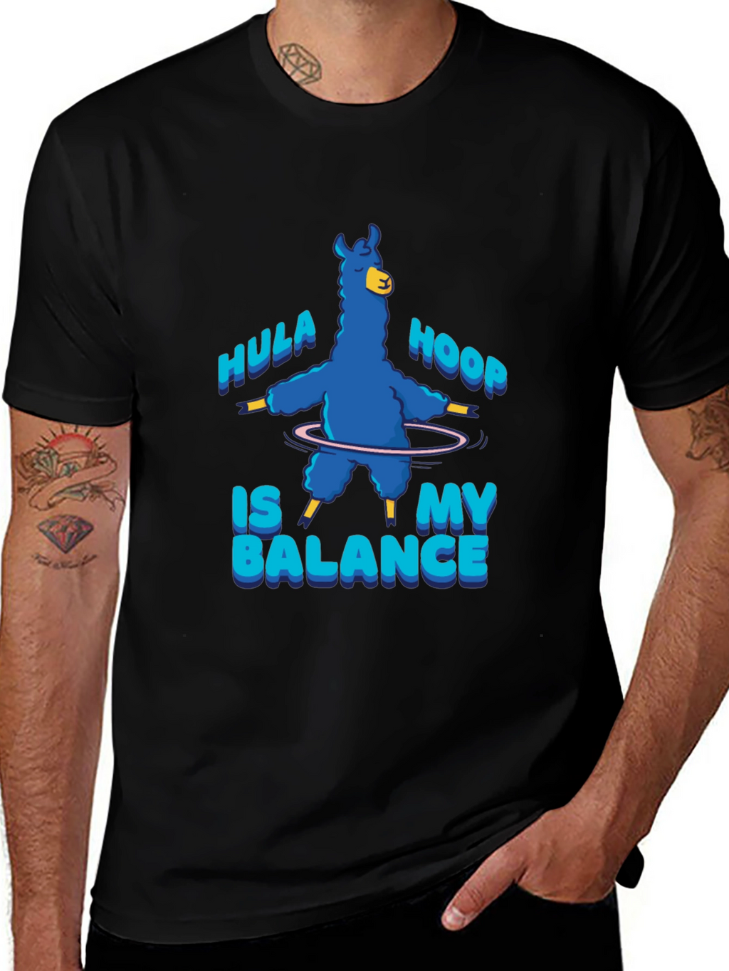 Hula Hoop Llama T-Shirt - Balance in Style