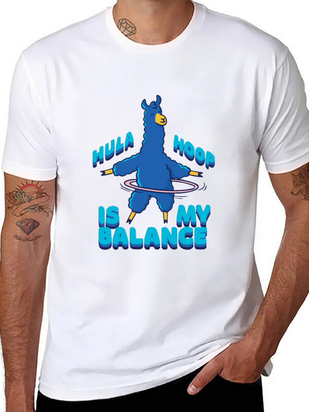 Hula Hoop Llama T-Shirt - Balance in Style