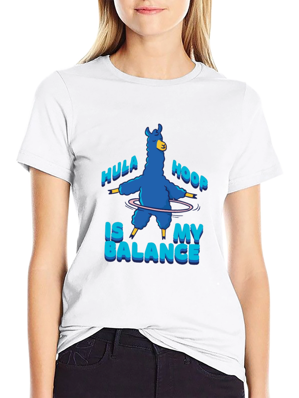 Hula Hoop Llama T-Shirt - Balance in Style