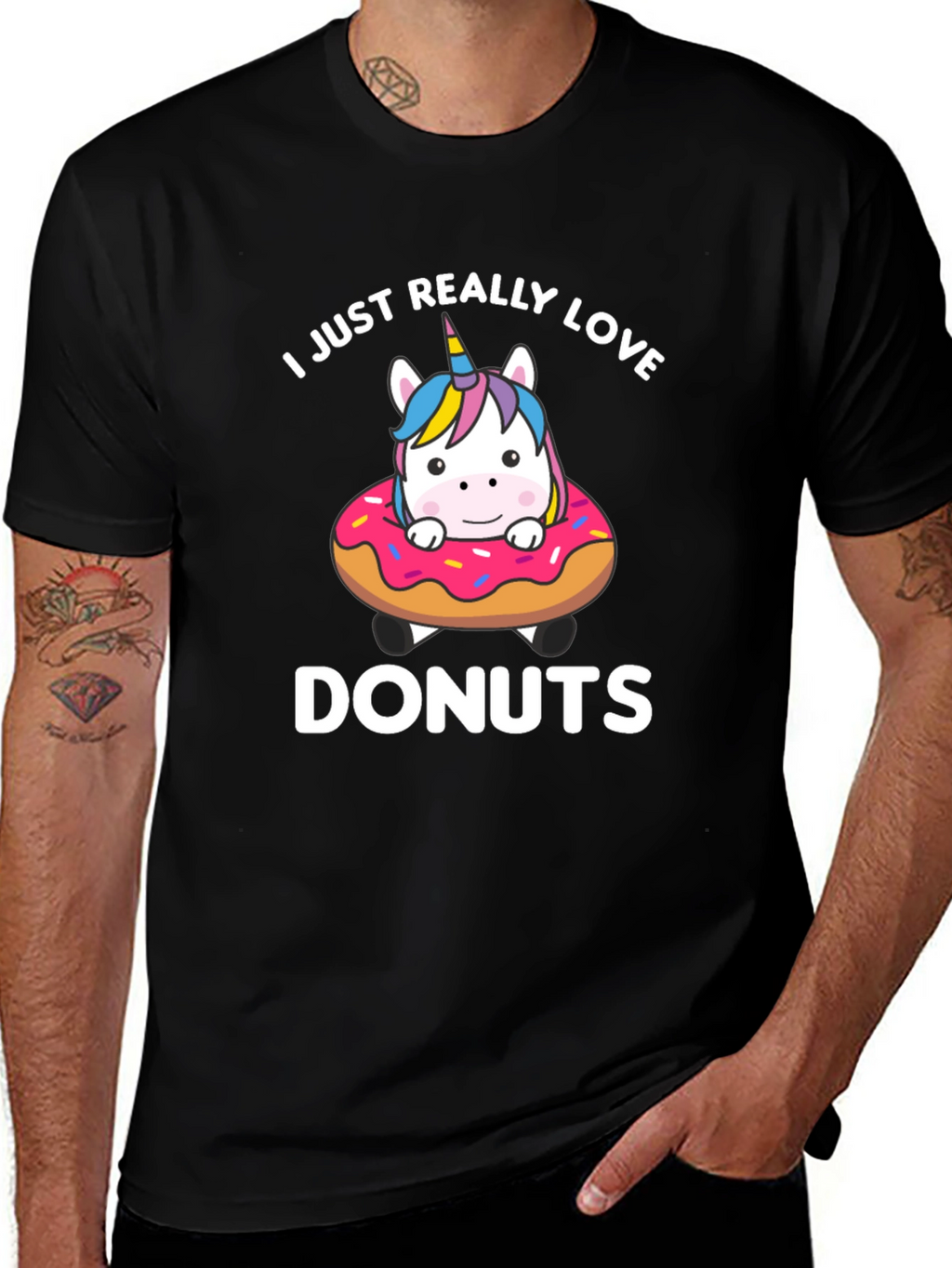 I Love Donuts Unicorn T-Shirt