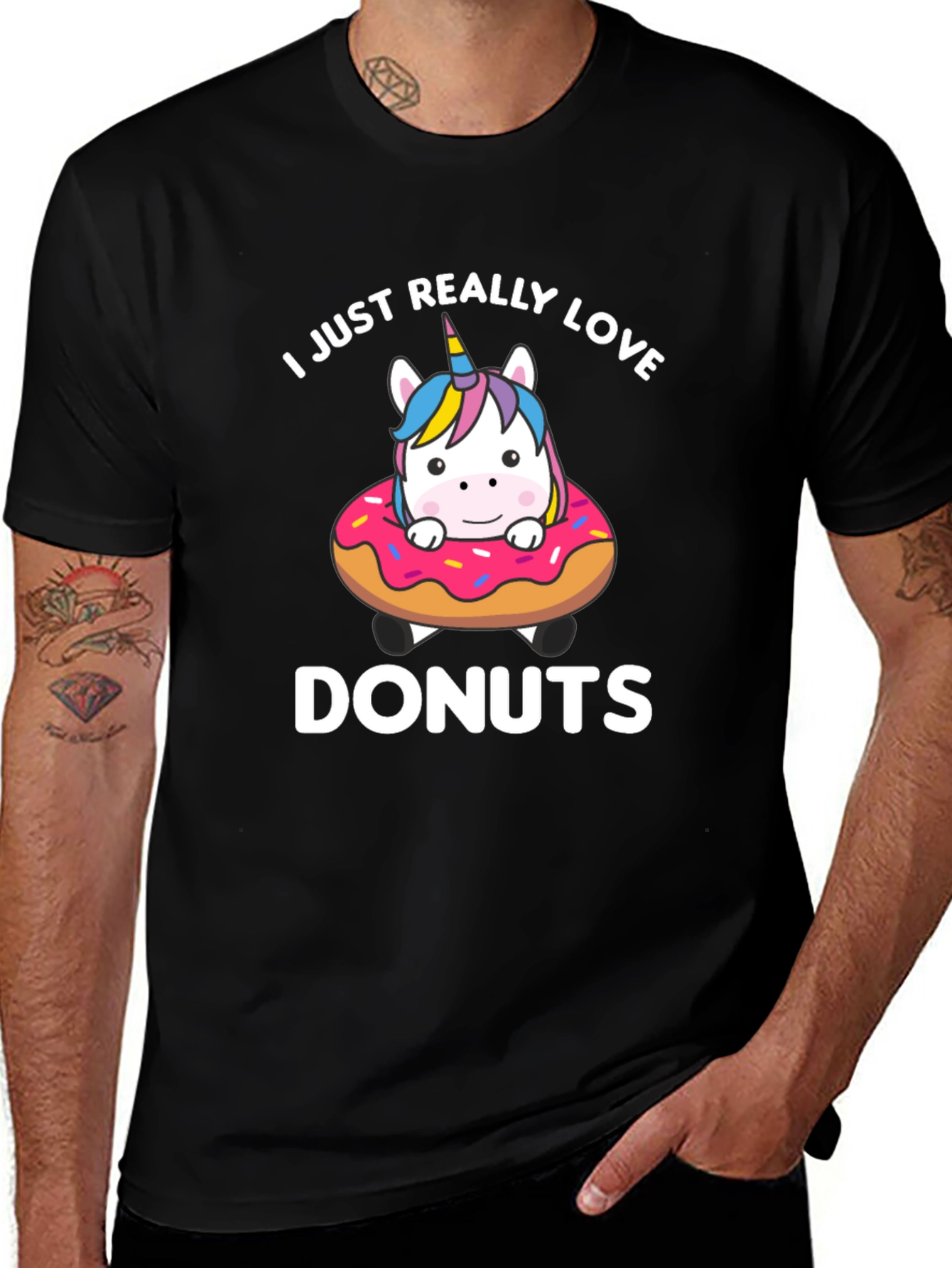 I Love Donuts Unicorn T-Shirt