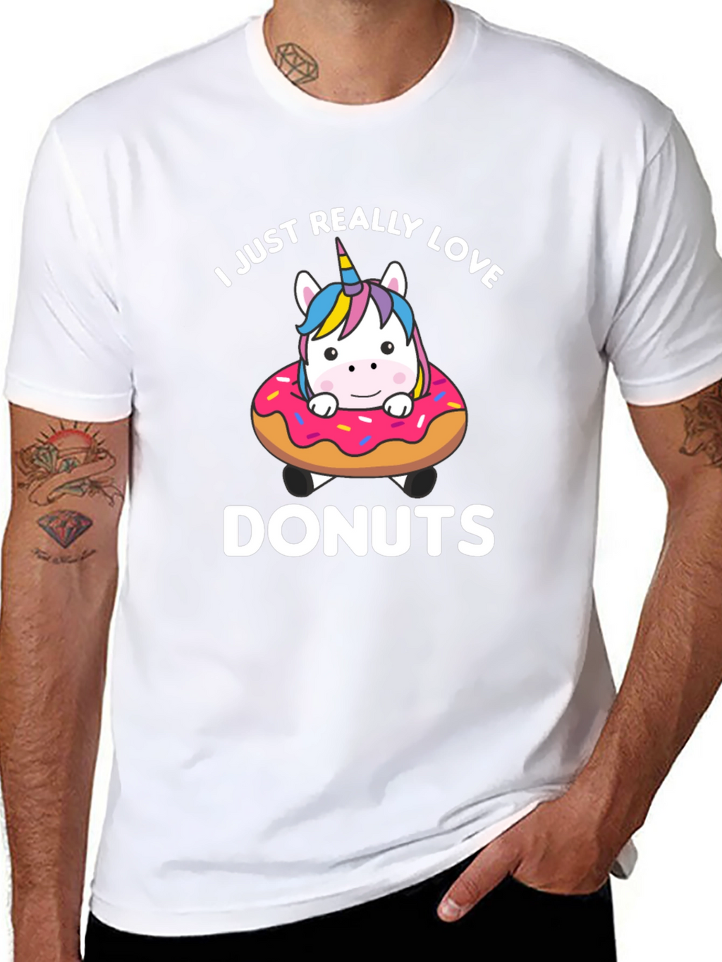 I Love Donuts Unicorn T-Shirt