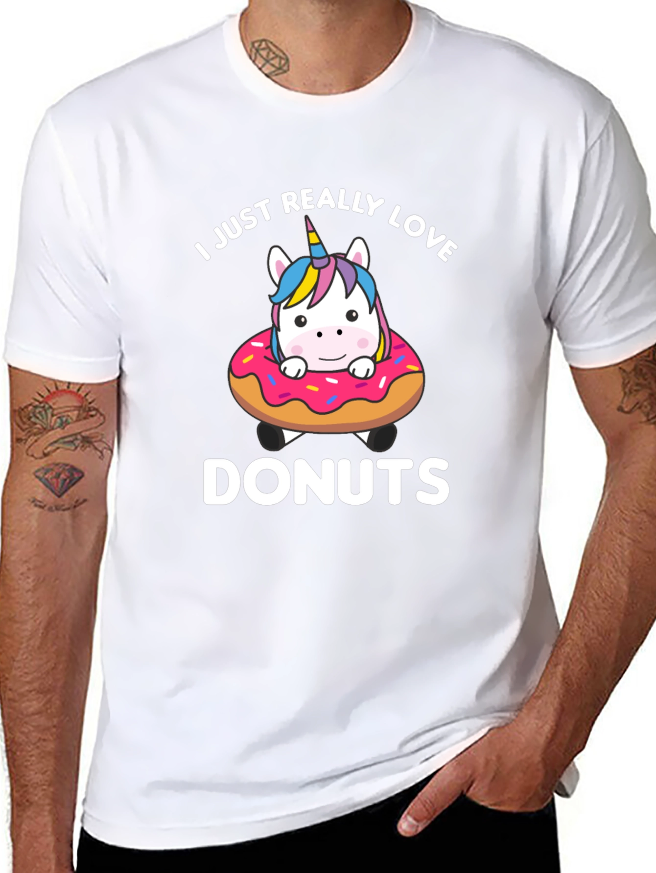 I Love Donuts Unicorn T-Shirt