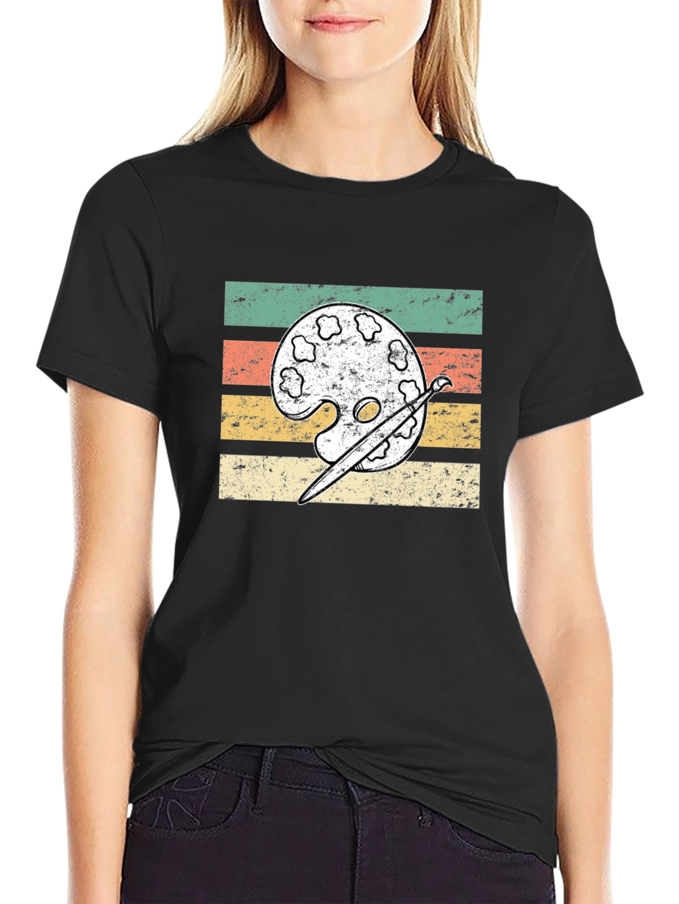 Artist Palette T-Shirt - Vintage Style Art Tee