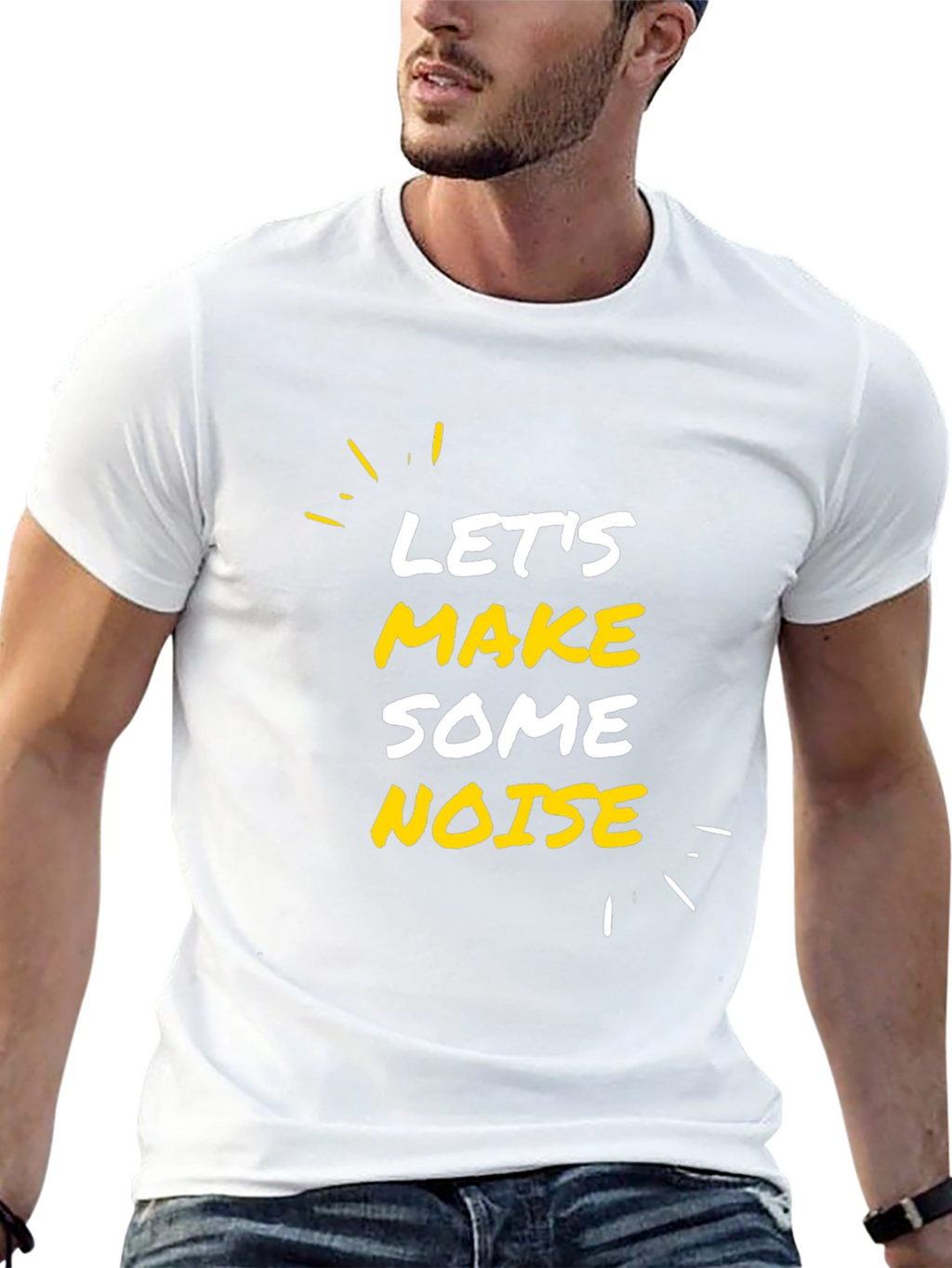 Lets Make Some Noise Black Graphic Tee