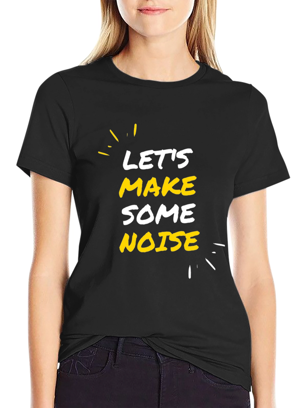 Lets Make Some Noise Black Graphic Tee