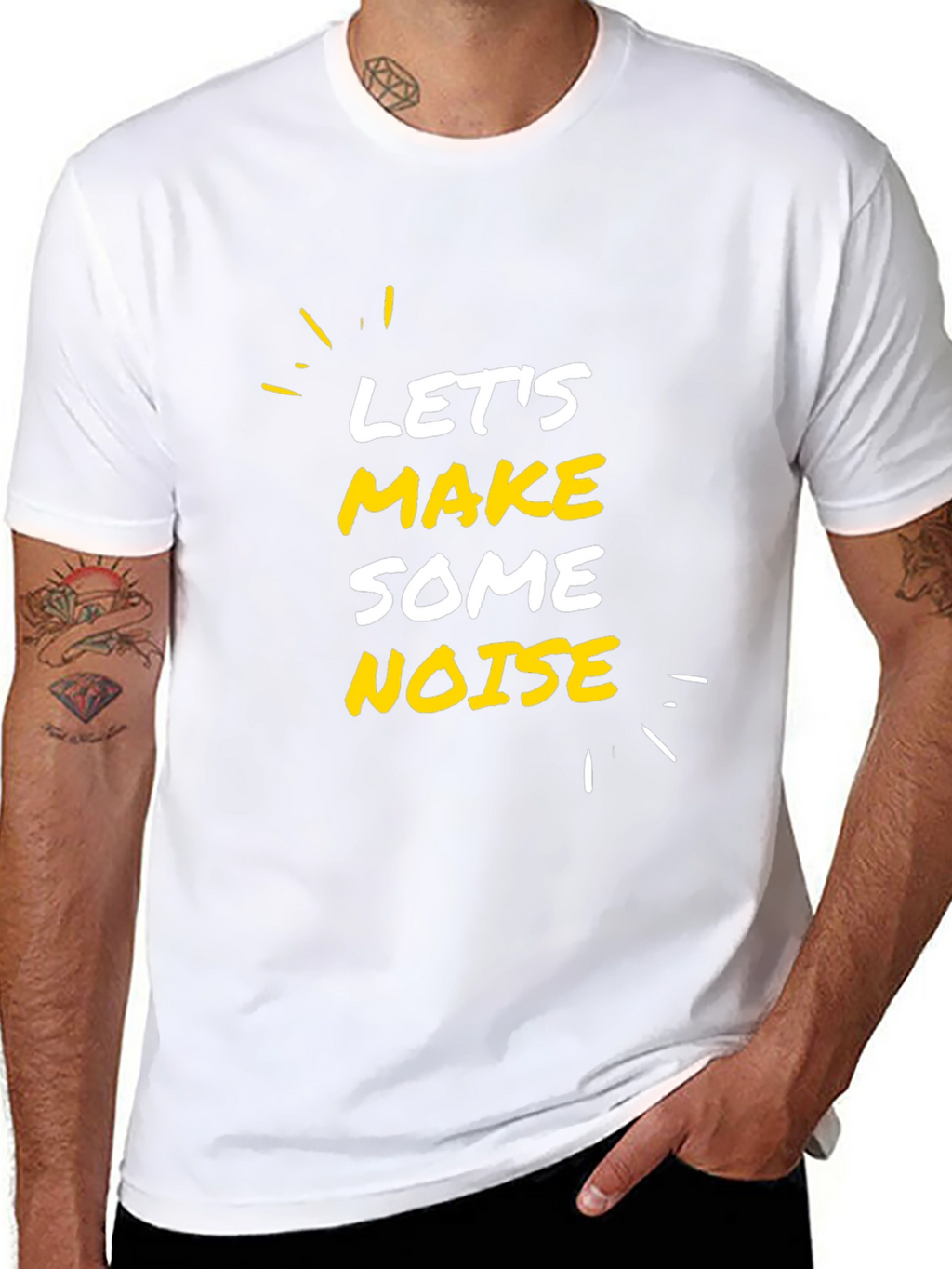 Lets Make Some Noise Black Graphic Tee