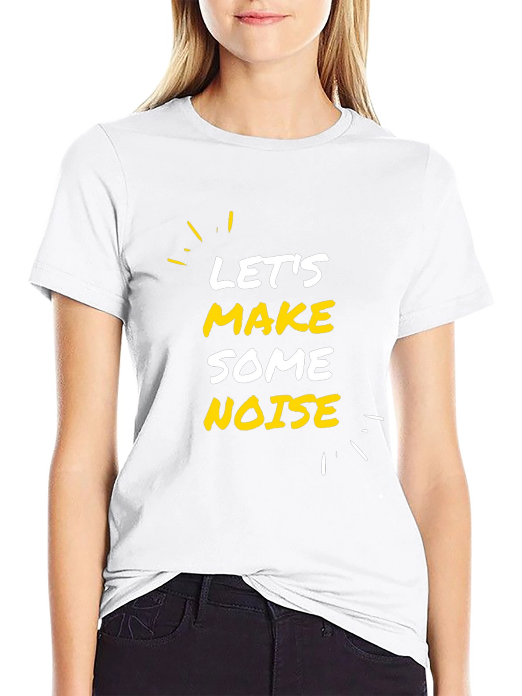 Lets Make Some Noise Black Graphic Tee