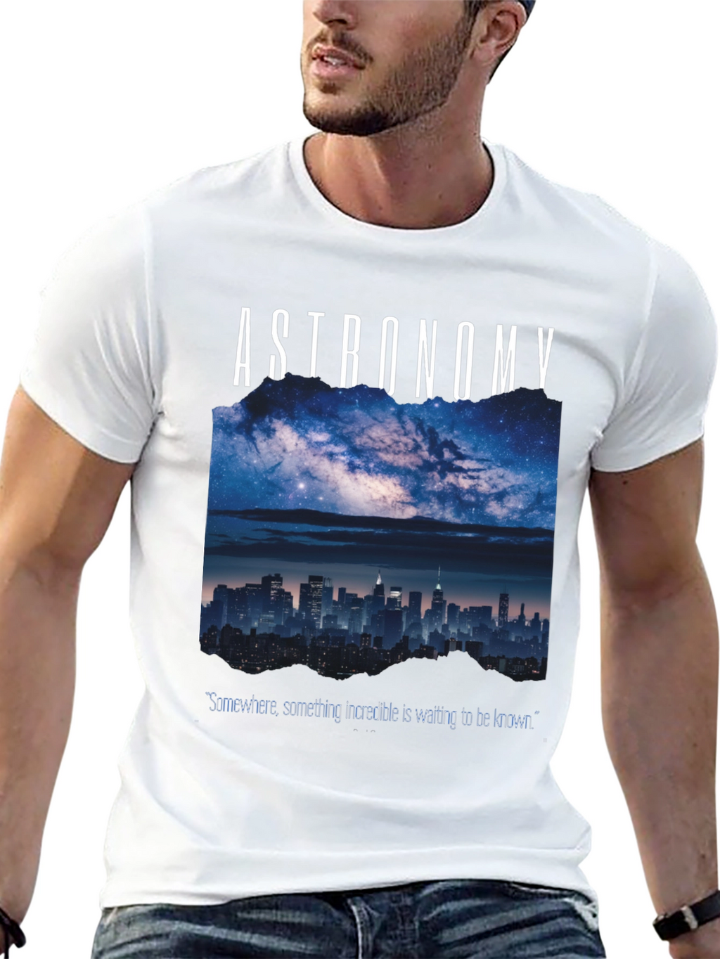 Astronomy Cityscape Graphic T-Shirt