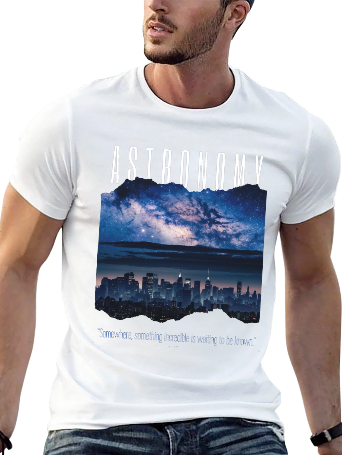 Astronomy Cityscape Graphic T-Shirt