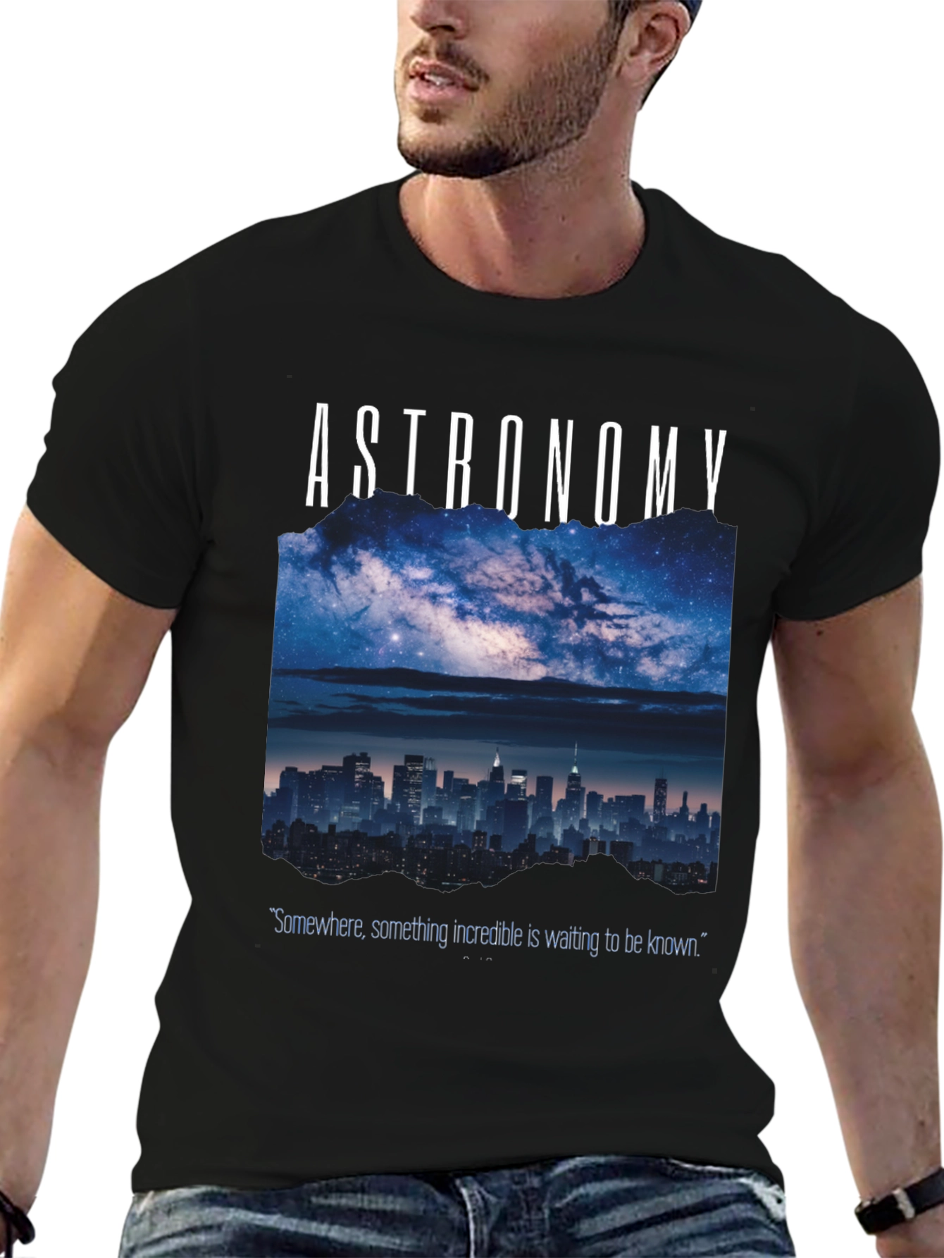Astronomy Cityscape Graphic T-Shirt