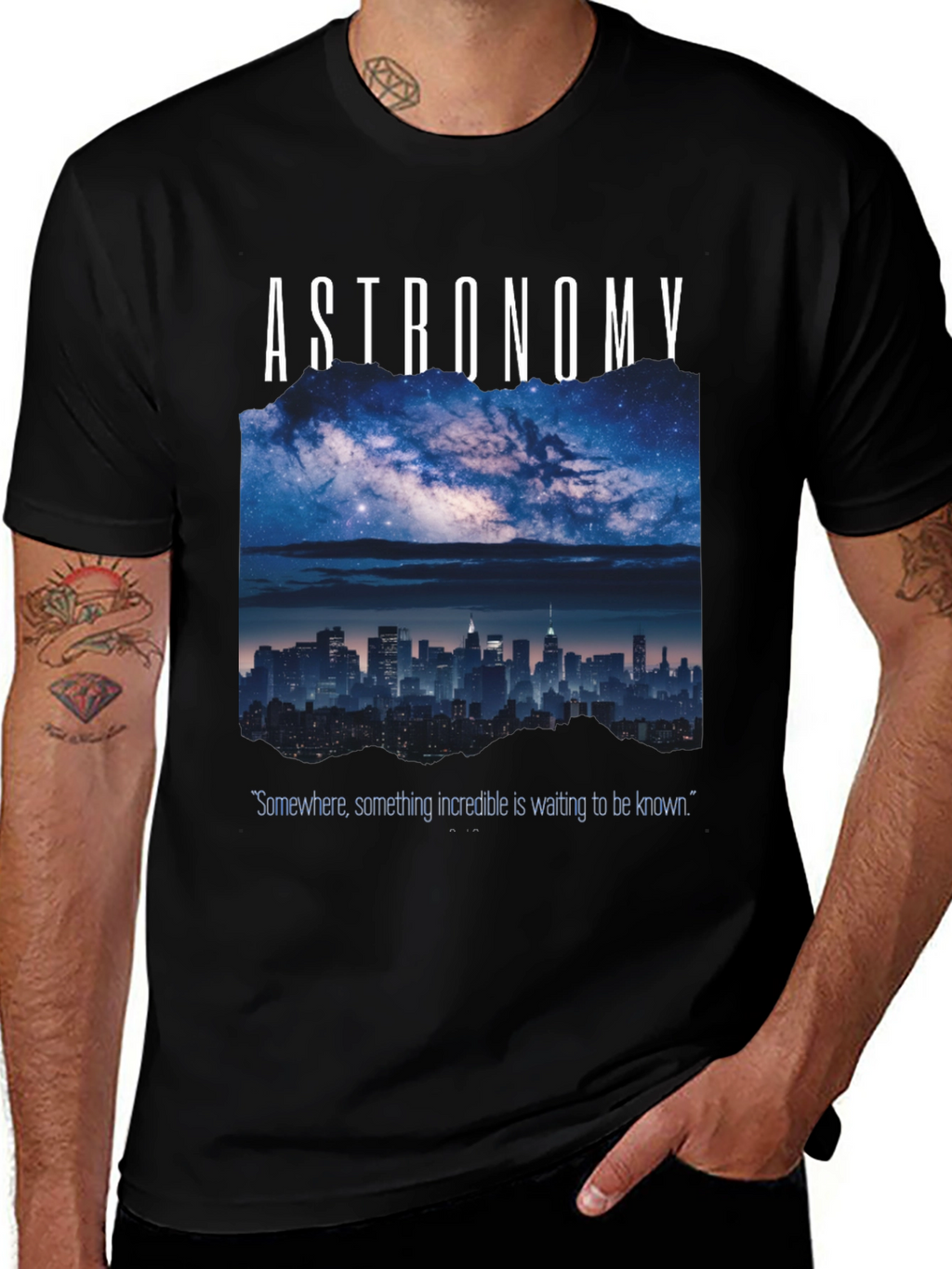 Astronomy Cityscape Graphic T-Shirt