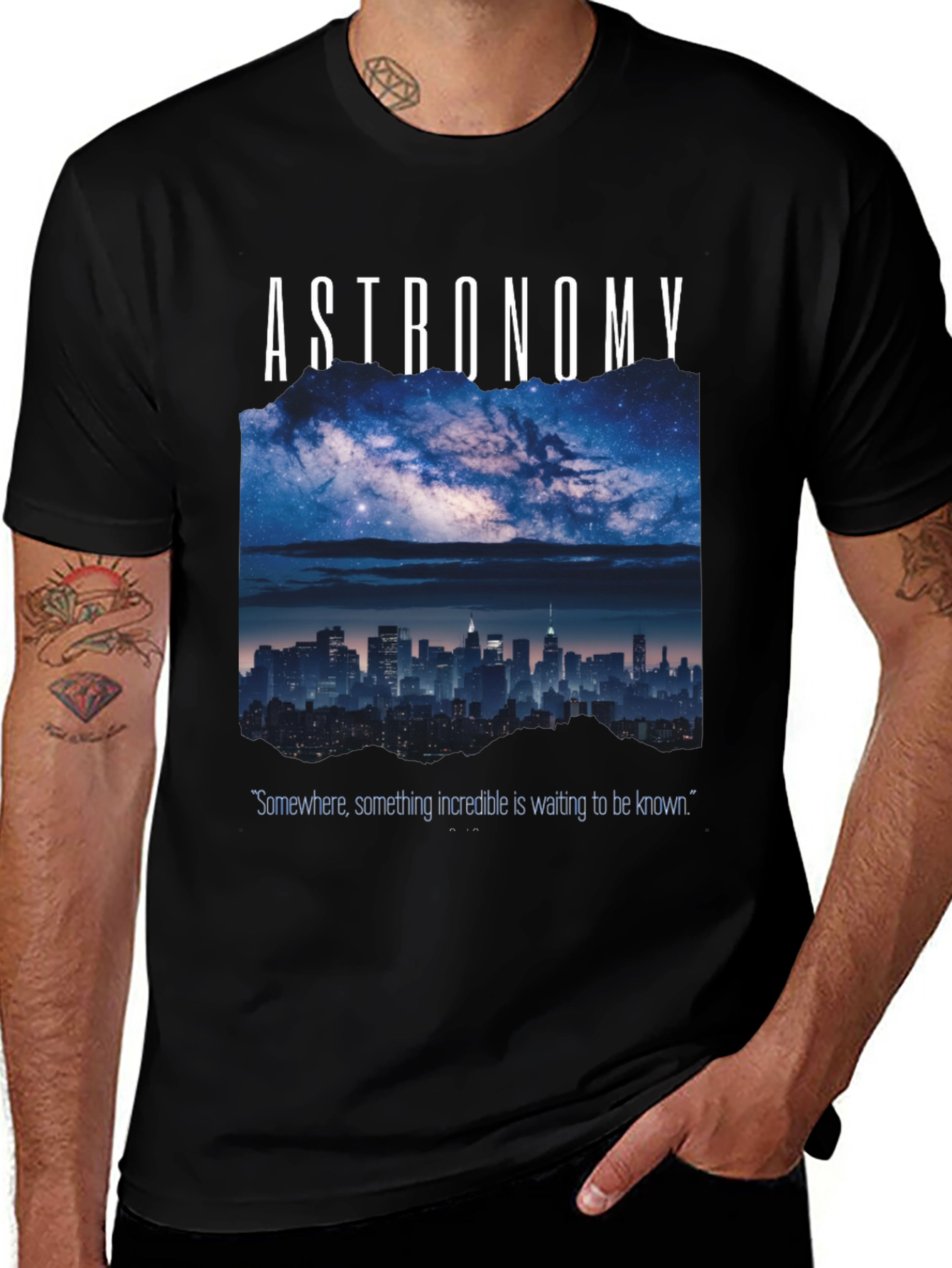 Astronomy Cityscape Graphic T-Shirt