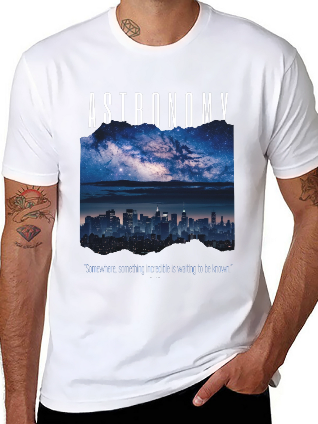 Astronomy Cityscape Graphic T-Shirt