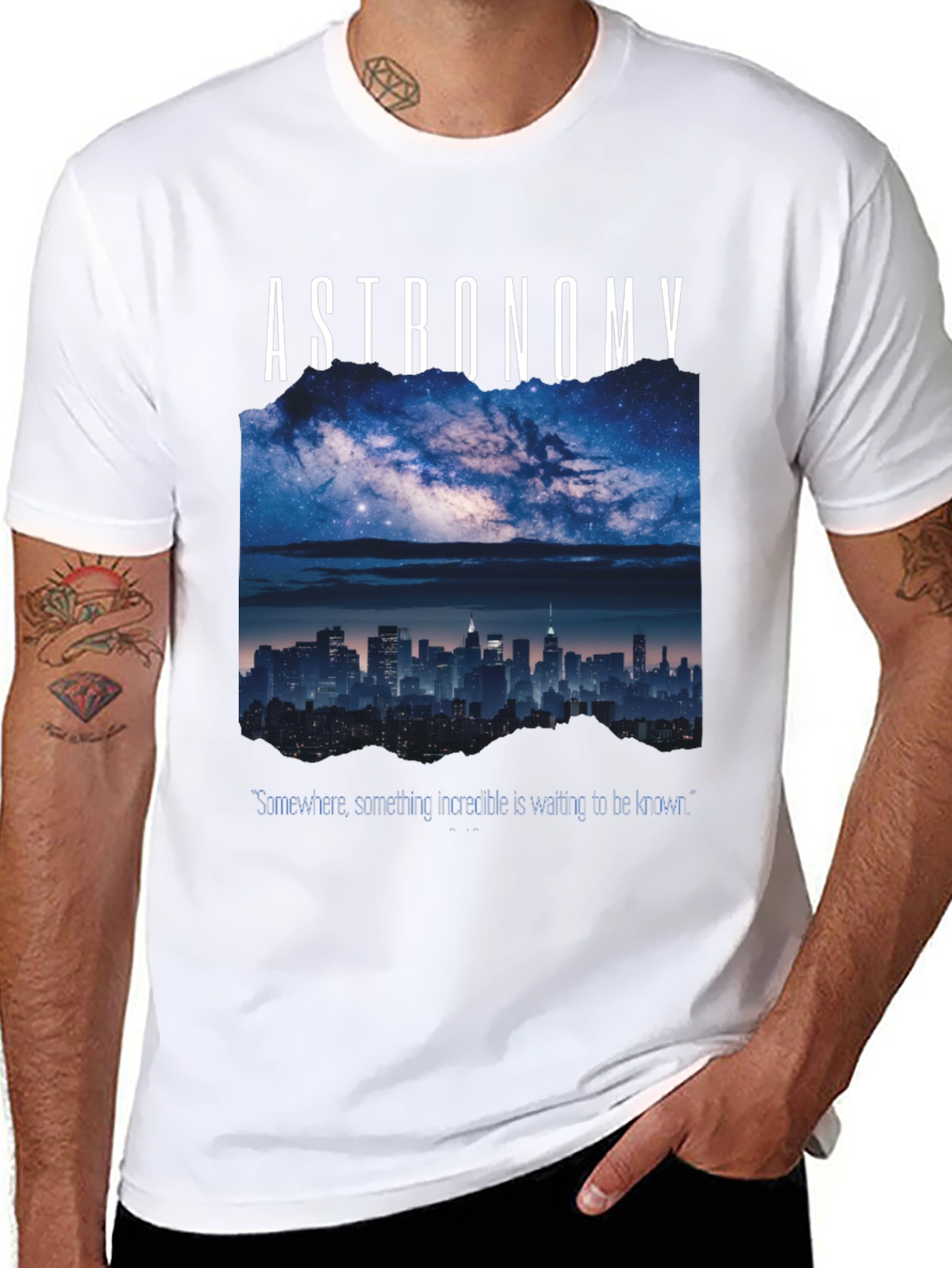 Astronomy Cityscape Graphic T-Shirt