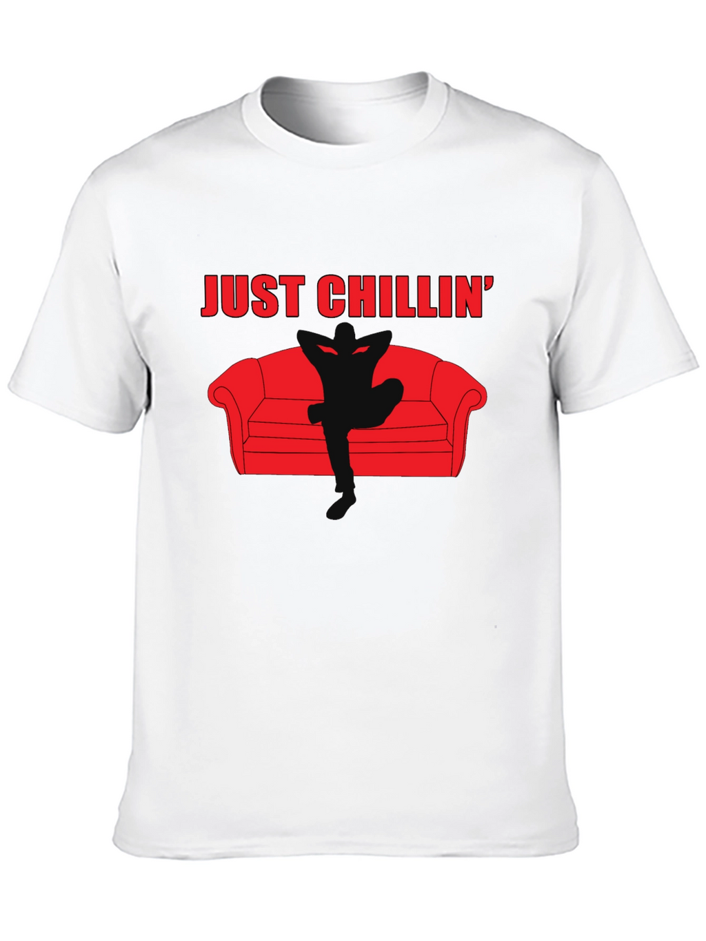 Just Chillin Graphic Black T-Shirt