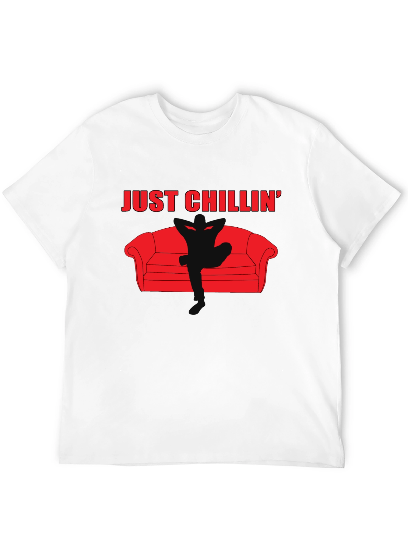 Just Chillin Graphic Black T-Shirt