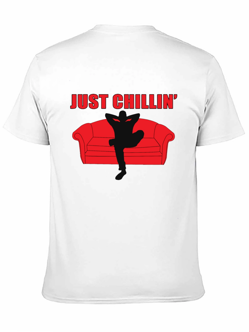 Just Chillin Graphic Black T-Shirt