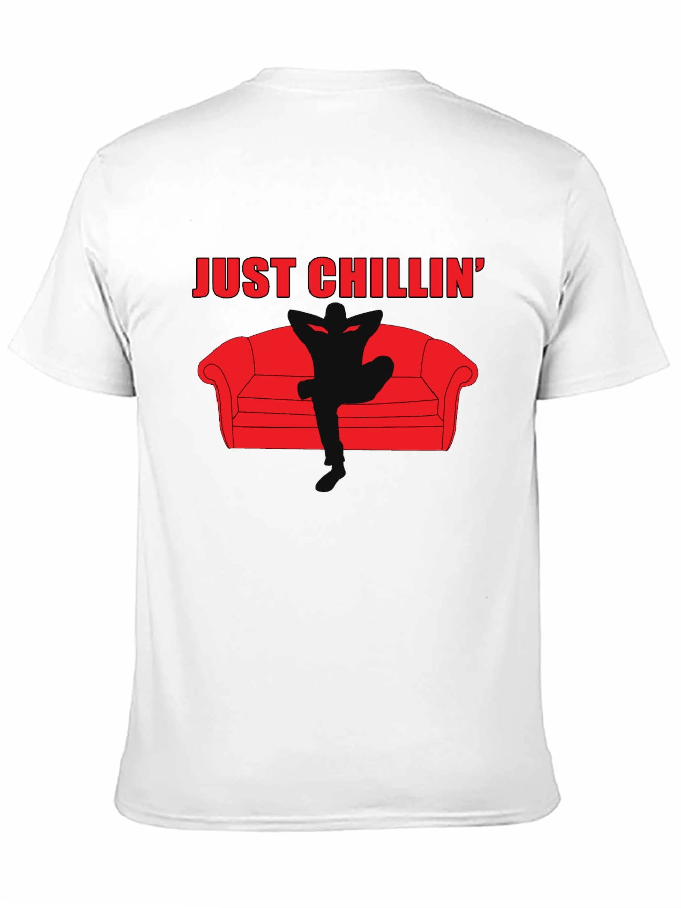 Just Chillin Graphic Black T-Shirt